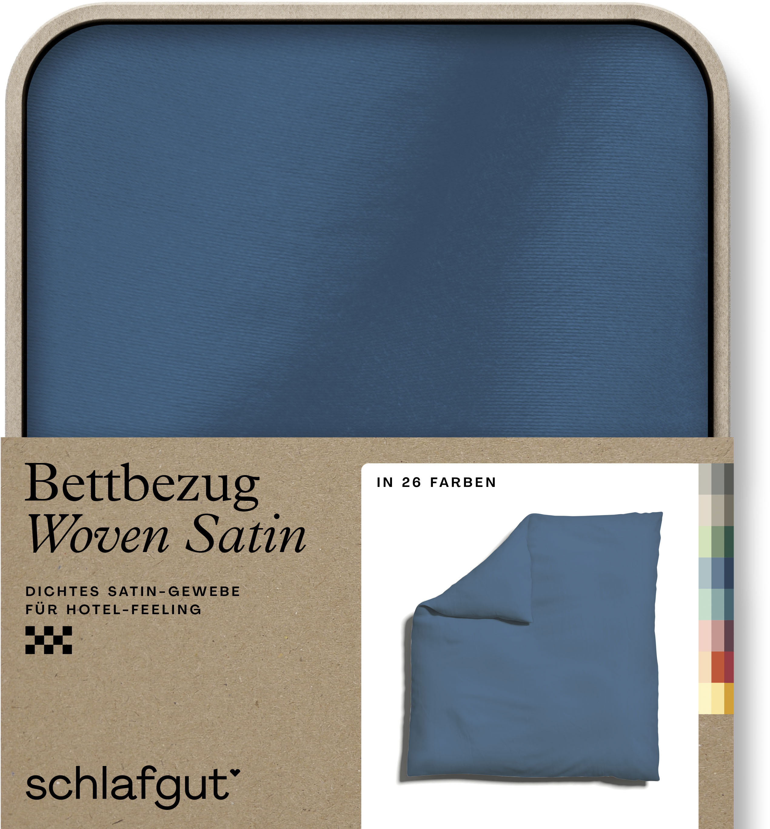 Schlafgut Bettbezug "Premium Woven Satin, 100% Baumwolle, Fadendichte 300TC" besonders dicht gewebt, Mix & Match: passender Kissenbezug erhältlich