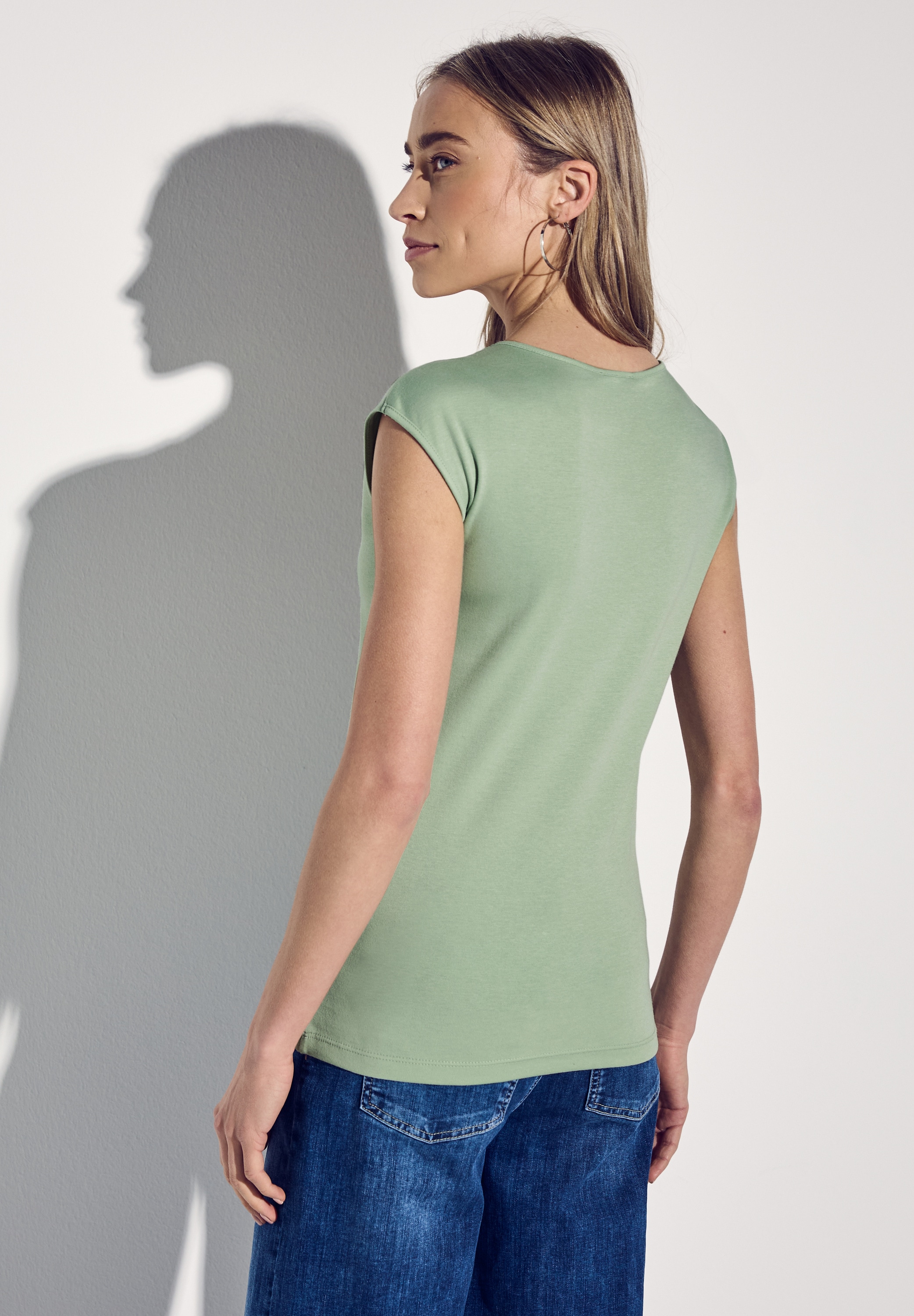 STREET ONE V-Shirt, doppellagig