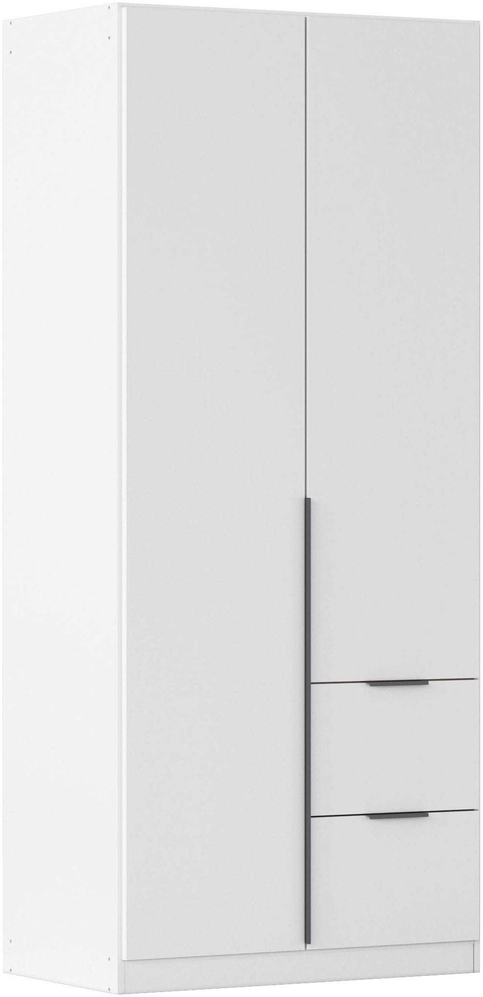 OTTO home Drehtürenschrank "Kleiderschrank Schrank Garderobe AGORDO mit Dekor- oder Hochglanzfront" in zwei Griff-Farben, Breite 91 cm, mit Außenschubkästen, Serie in 7 Breiten und 2 Höhen MADE IN GERMANY
