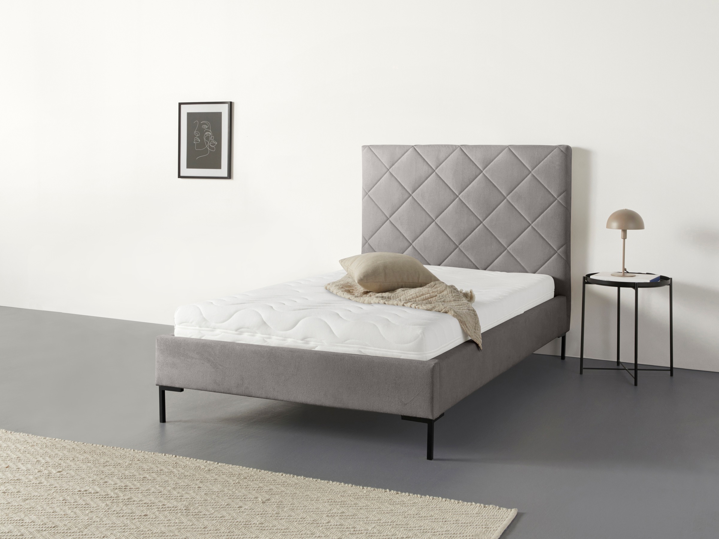 Home affaire Polsterbett »Charlott« Modernes Polsterbett mit oder ohne Lattenrost