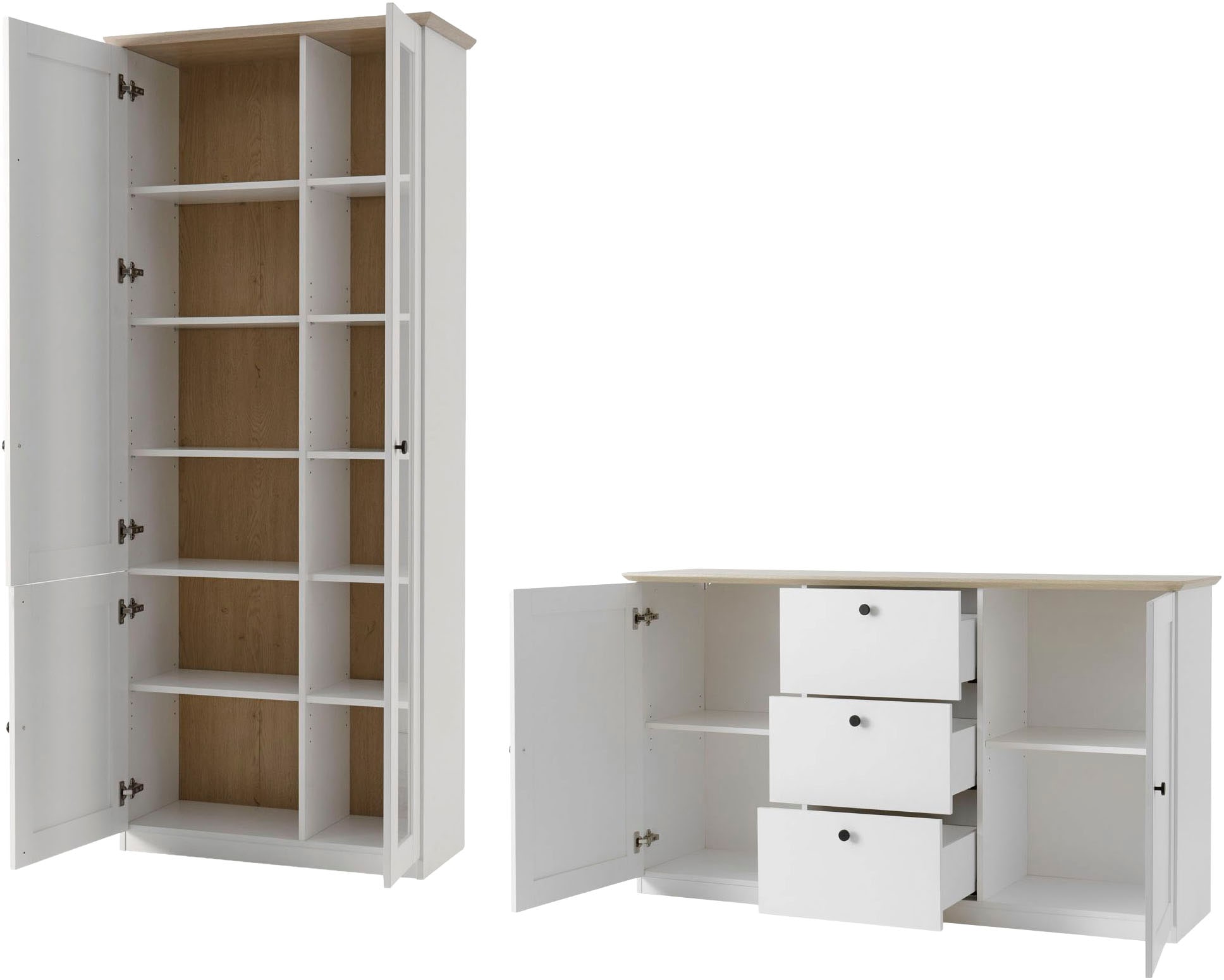 OTTO home Wohnwand »Brest, Anbauwand im Landhausstil, Komplettset, Wohnzimmer-Set« Set, 2 Stk. tlg.