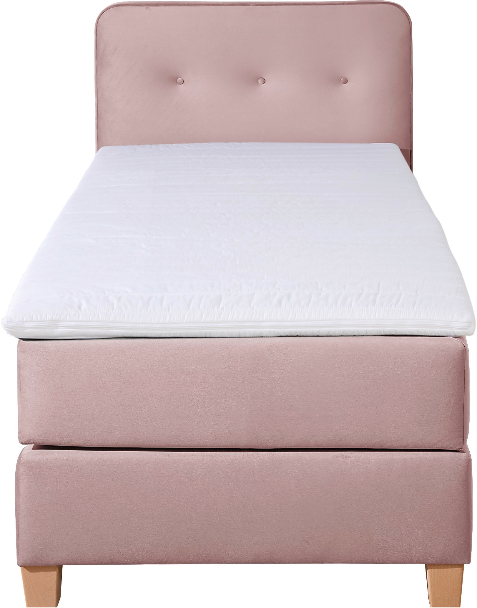 Home affaire Boxspringbett »Fargo«, inkl. Topper, in 3 Matratzenarten, in Samt- oder Strukturstoff