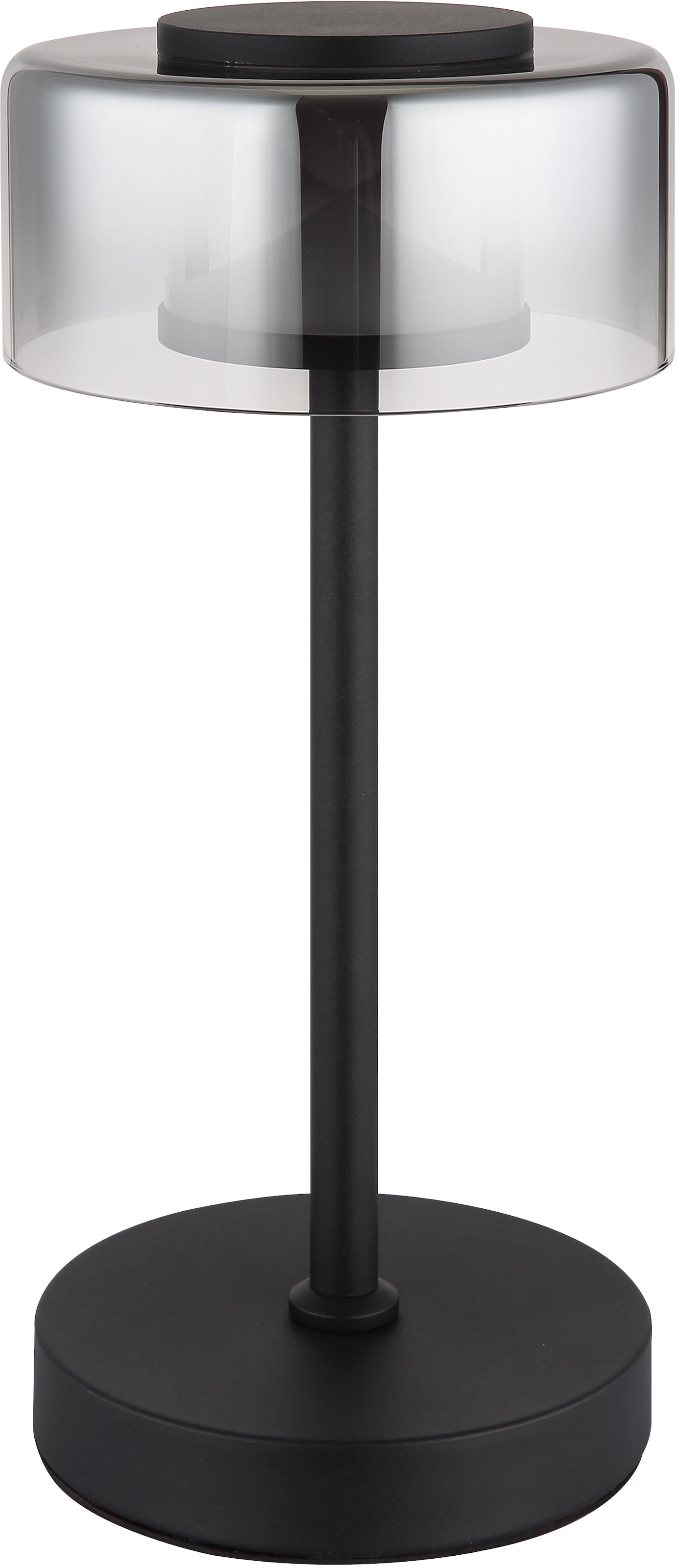 GLOBO LIGHTING LED Tischleuchte »BELINDA«, Leuchtmittel LED-Modul | LED fest integriert, Tischlampe/Glas rauchfarben/4000K/H: 325mm