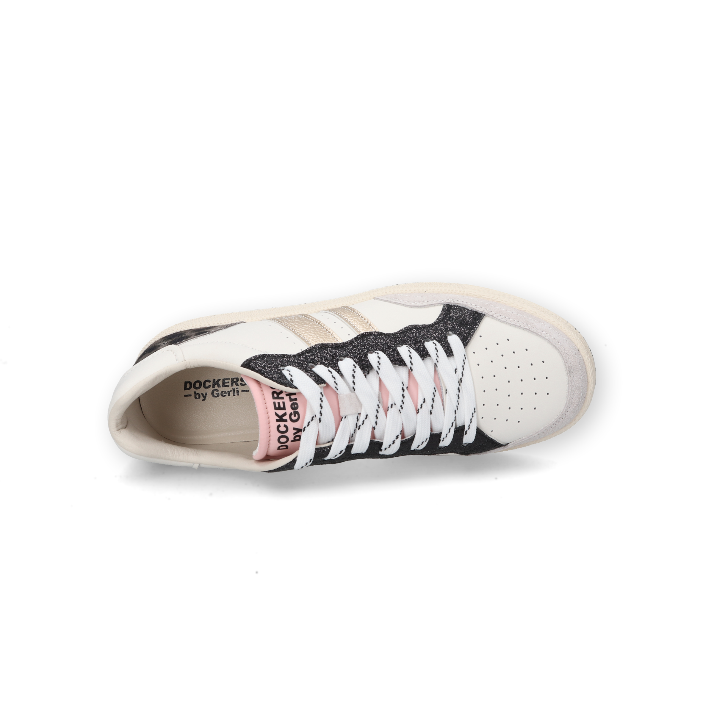 Dockers by Gerli Sneaker  Schnürschuh, Retrosneaker mit Leo-Print an der Ferse