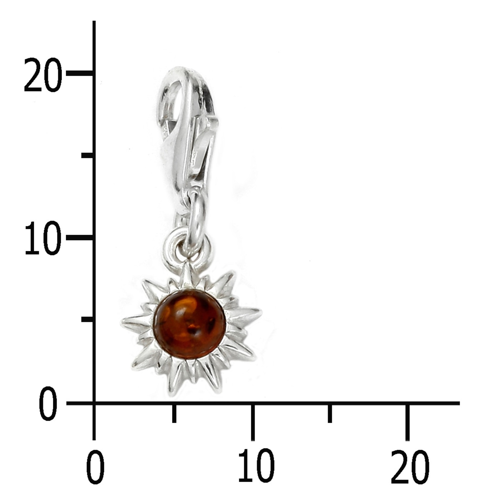 OSTSEE-SCHMUCK Kettenanhänger »Ostsee-Schmuck Charm-Einhänger Sonne Charm-Einhänger Sonne«, (1 tlg.)