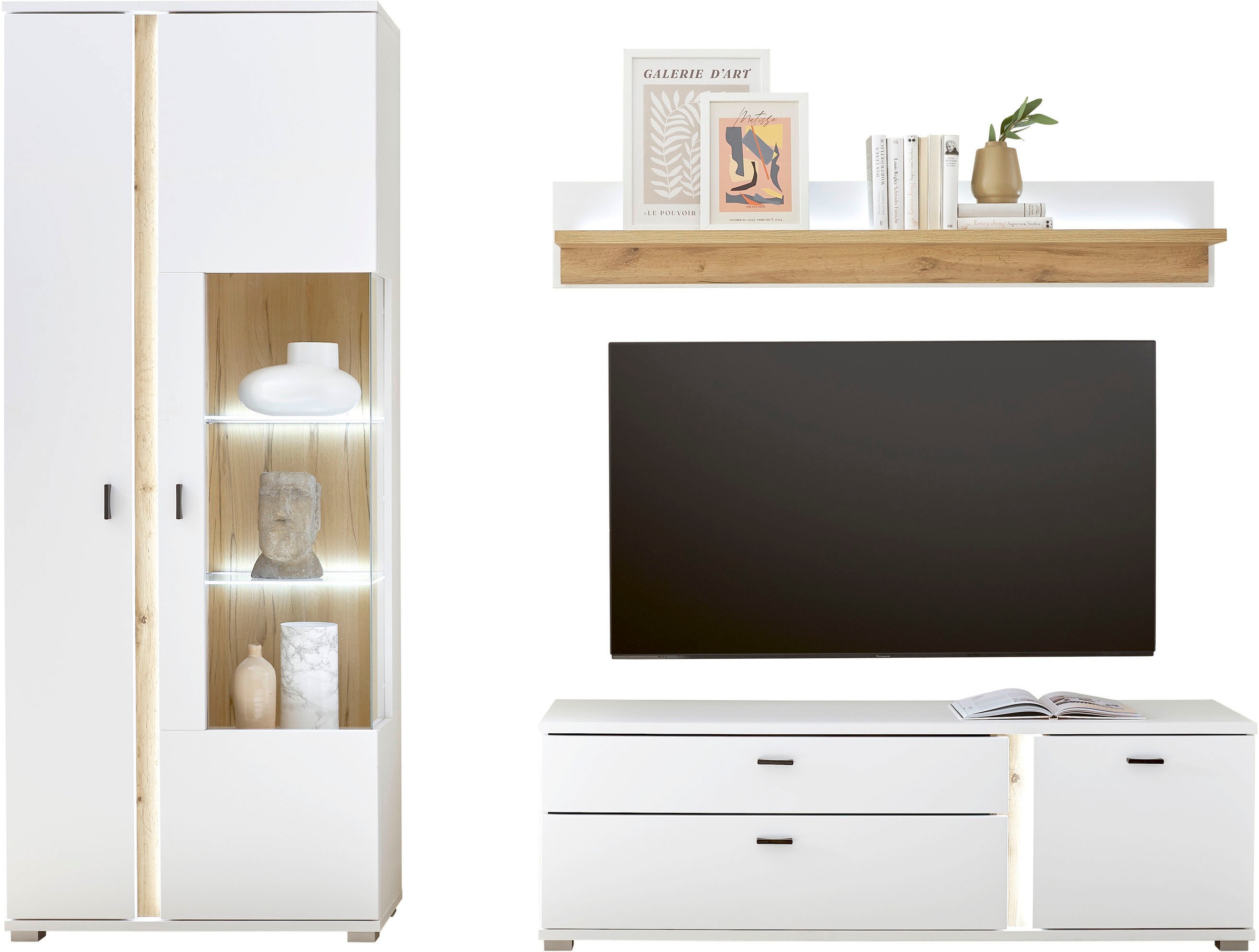 Home affaire Wohnwand "LONG ISLAND" Set, 3 Stk. tlg. günstig online kaufen