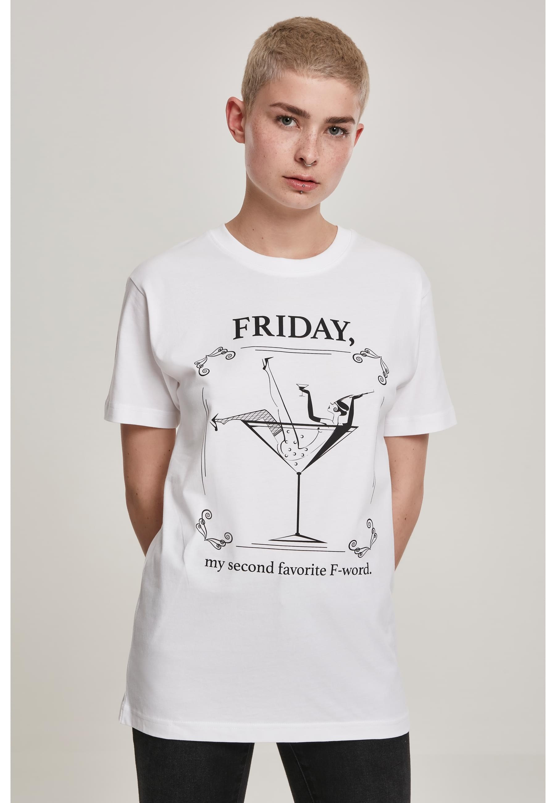 MisterTee Kurzarmshirt »MisterTee Damen Ladies F-Word Tee«, (1 tlg.)