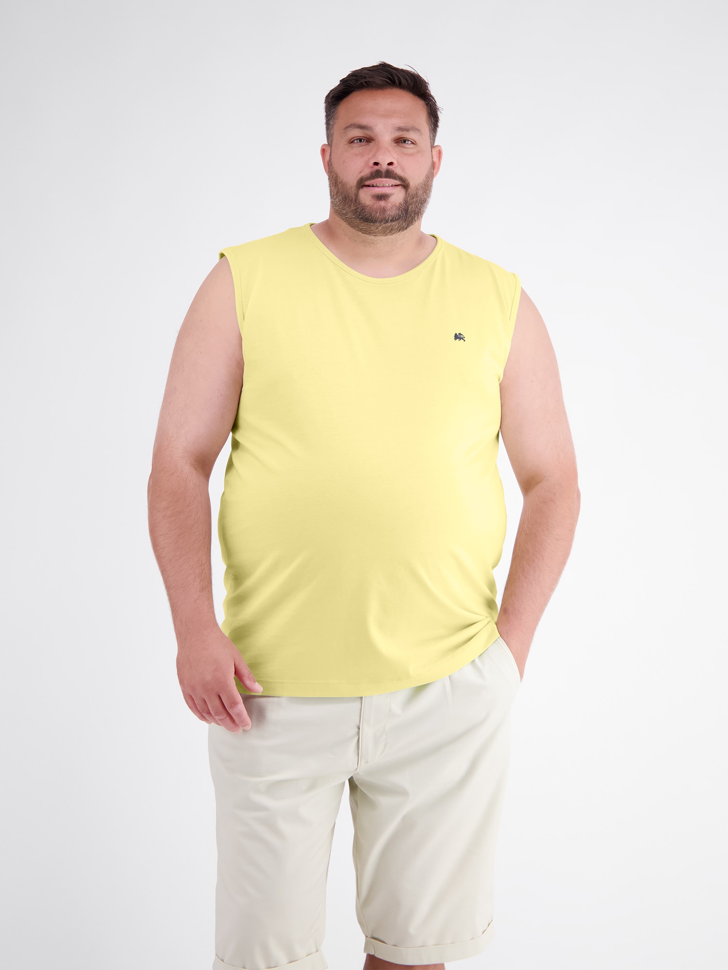 LERROS Muskelshirt "Sportliches Baumwoll-Tanktop mit O-Neck, große Größen"