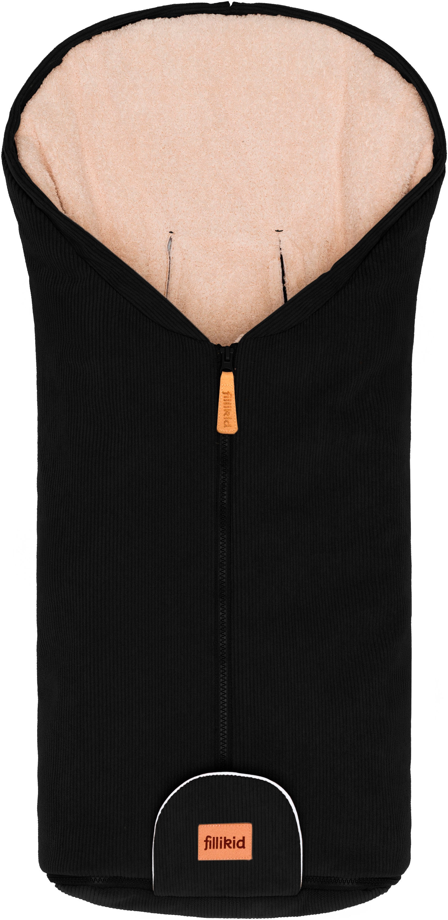 FILLIKID Kinder Fußsack "Nevis Cord, Winterfußsack Gr. 0", schwarz, Polyester, Fußsäcke, für Autositze Gr. 0 und Kinderwagen