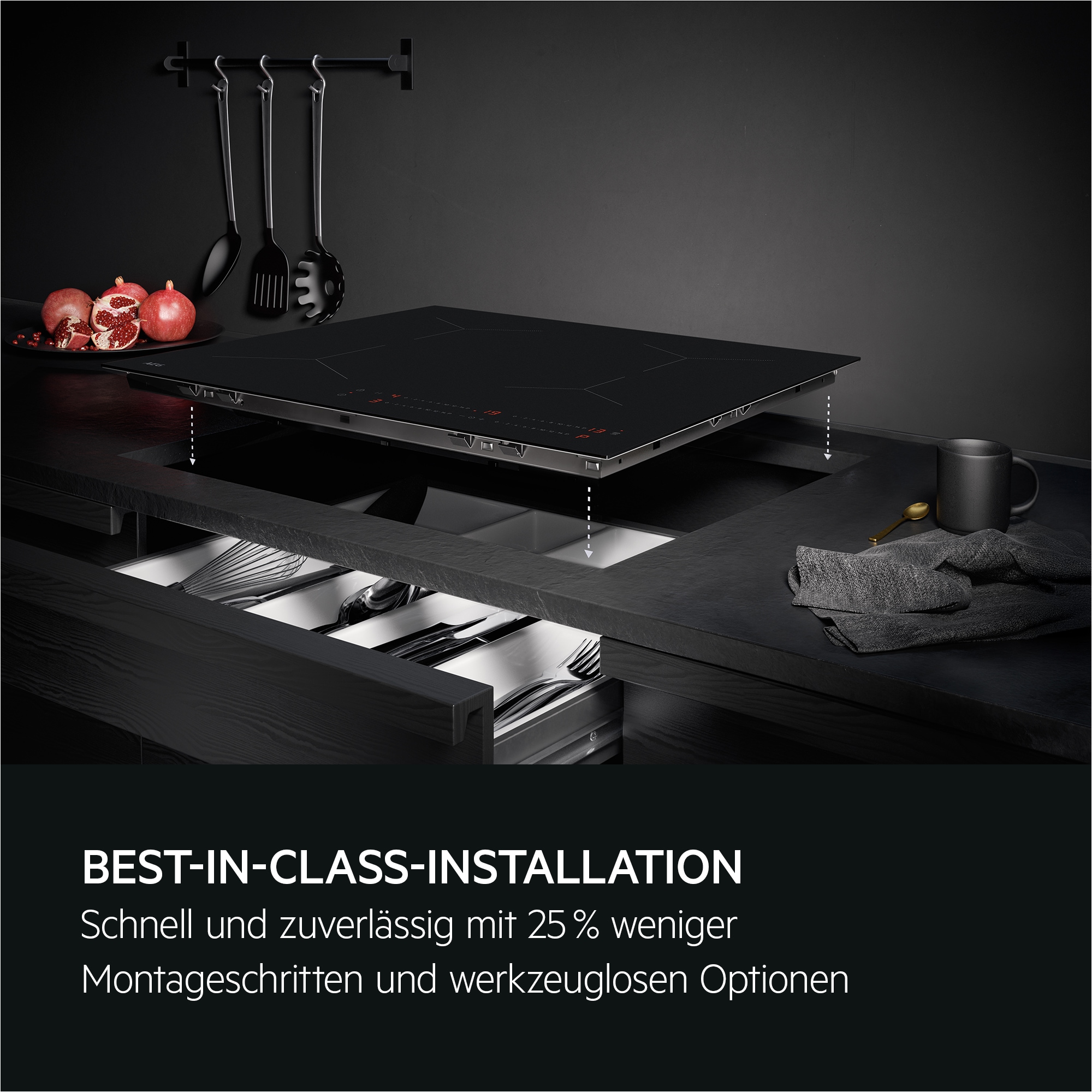 AEG Induktions-Kochfeld »TO641A0AIT«, Kratzresistente SaphirMattSE-Oberfläche, Made in Germany, Powerboost