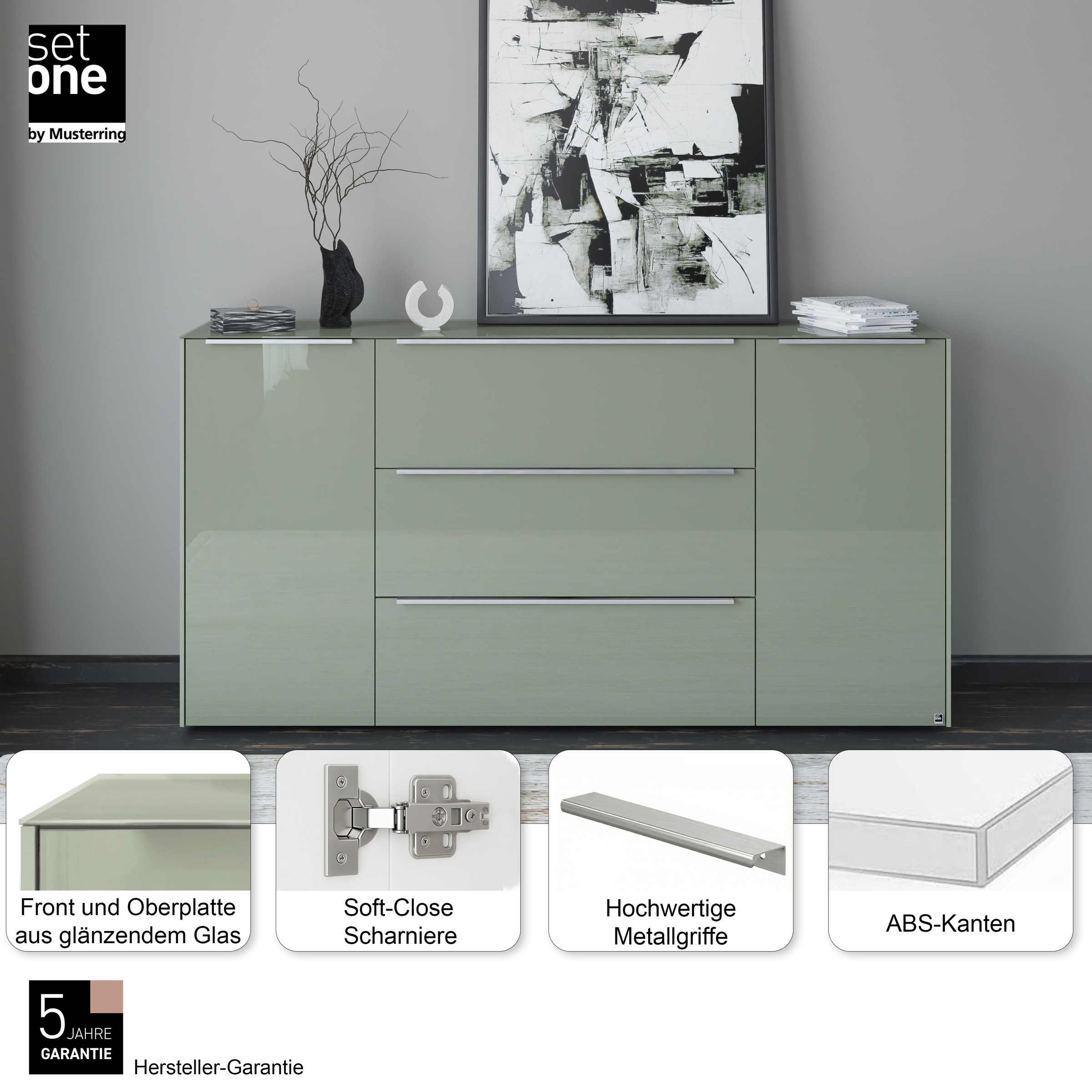 Thumbnail - set one by Musterring Sideboard "Reno" 1 Stk. tlg. Mit Gleitern und in verschiedenen Farben erhältlich