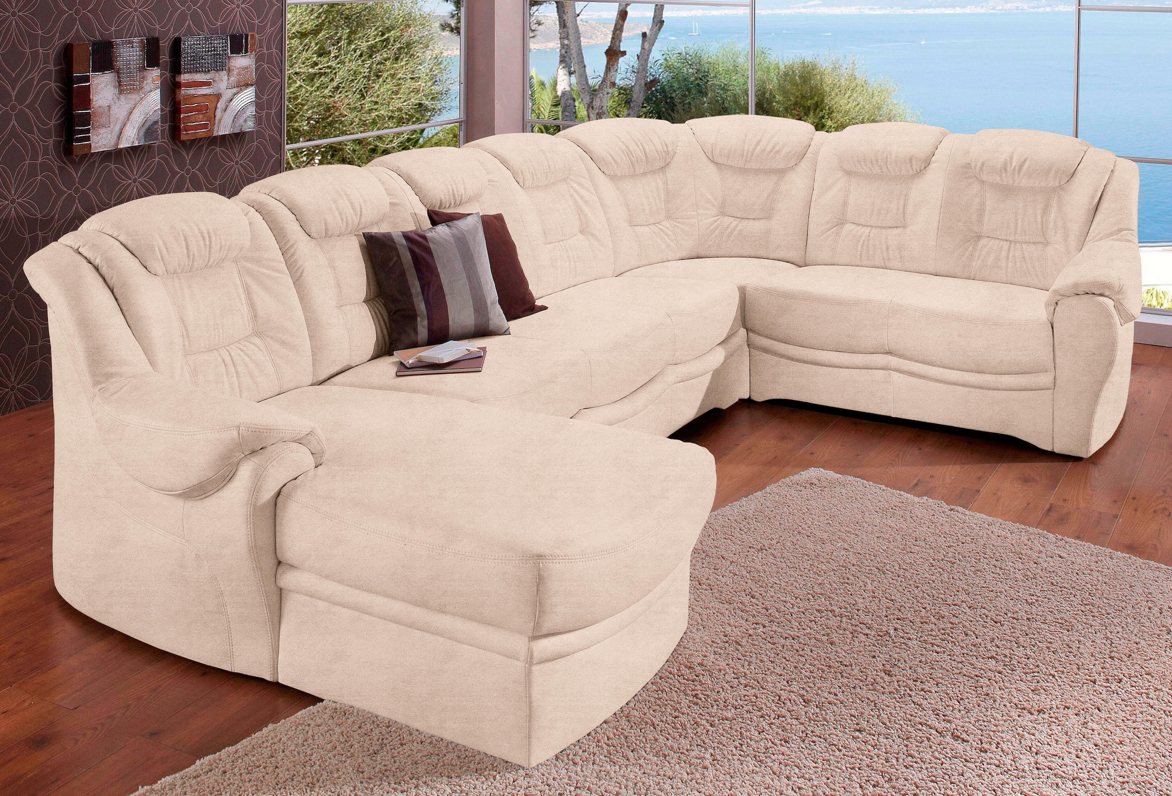 sit&more Wohnlandschaft "Bellevue U-Form" wahlweise mit Schlaffunktion