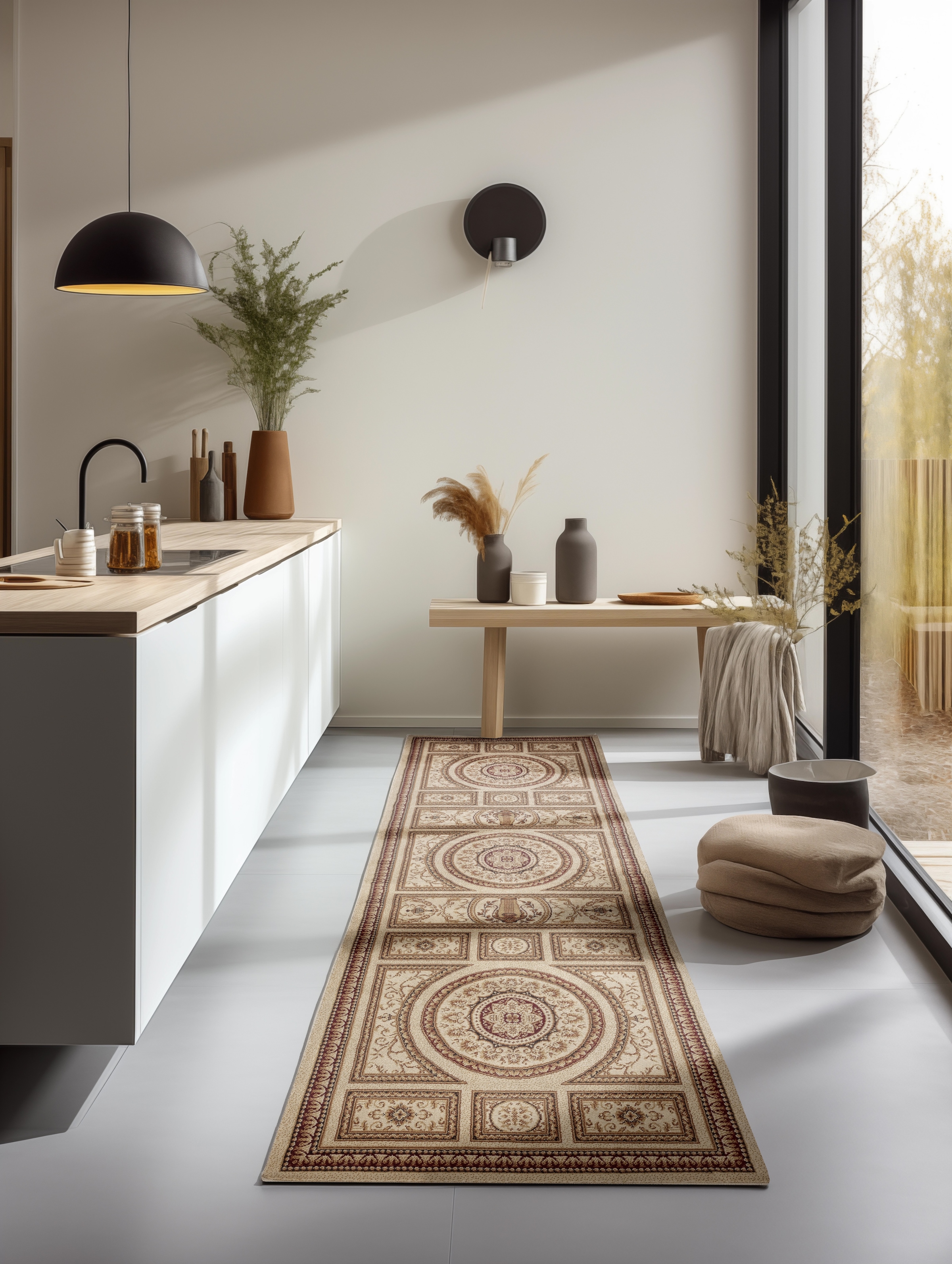 NORTHRUGS "Guzara" rechteckig 8 mm Höhe Orient Optik, Läufer, strapazierfähig, pflegeleicht, robust