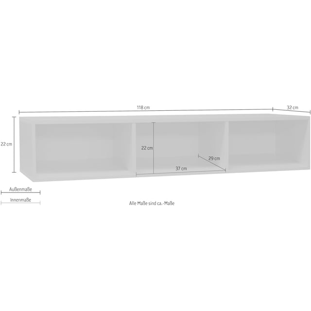 Mäusbacher Hängeregal »Bonnie«, Breite/Höhe 118 cm senkrecht oder  waagerecht kaufen | BAUR