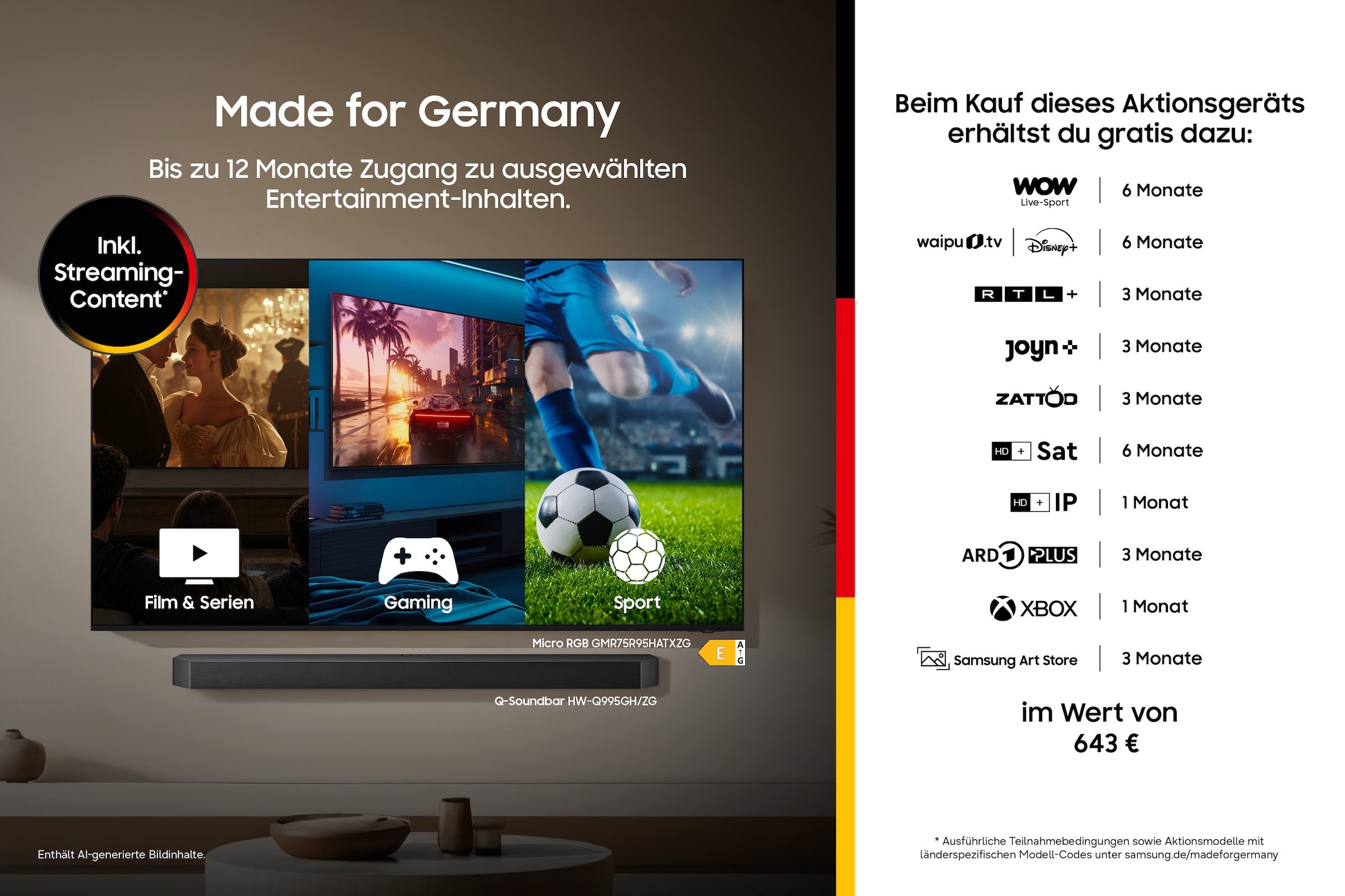 Samsung OLED-Fernseher »GQ55S99HAT« 138 cm/55 ″ Smart-TV Antireflexion mit Glare Free, Art Mode, DolbyAtmos, Design Wandmontage