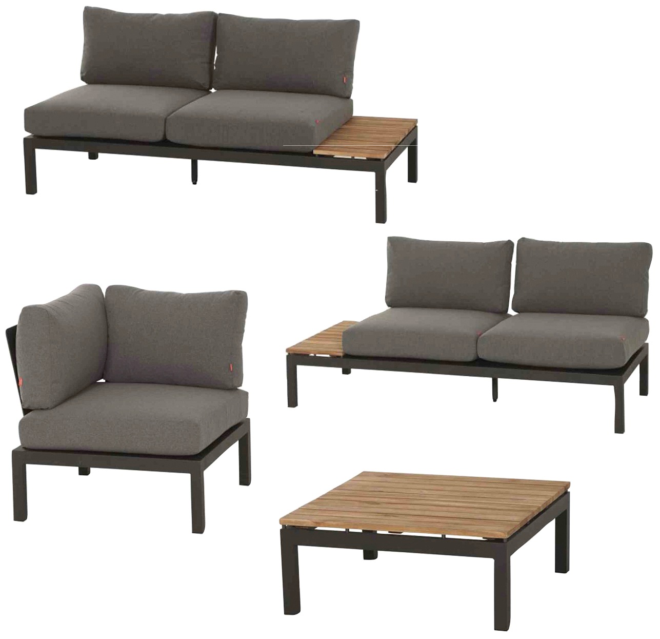 Siena Garden Gartenlounge-Set "Alvida" 4 Stk. tlg. günstig online kaufen