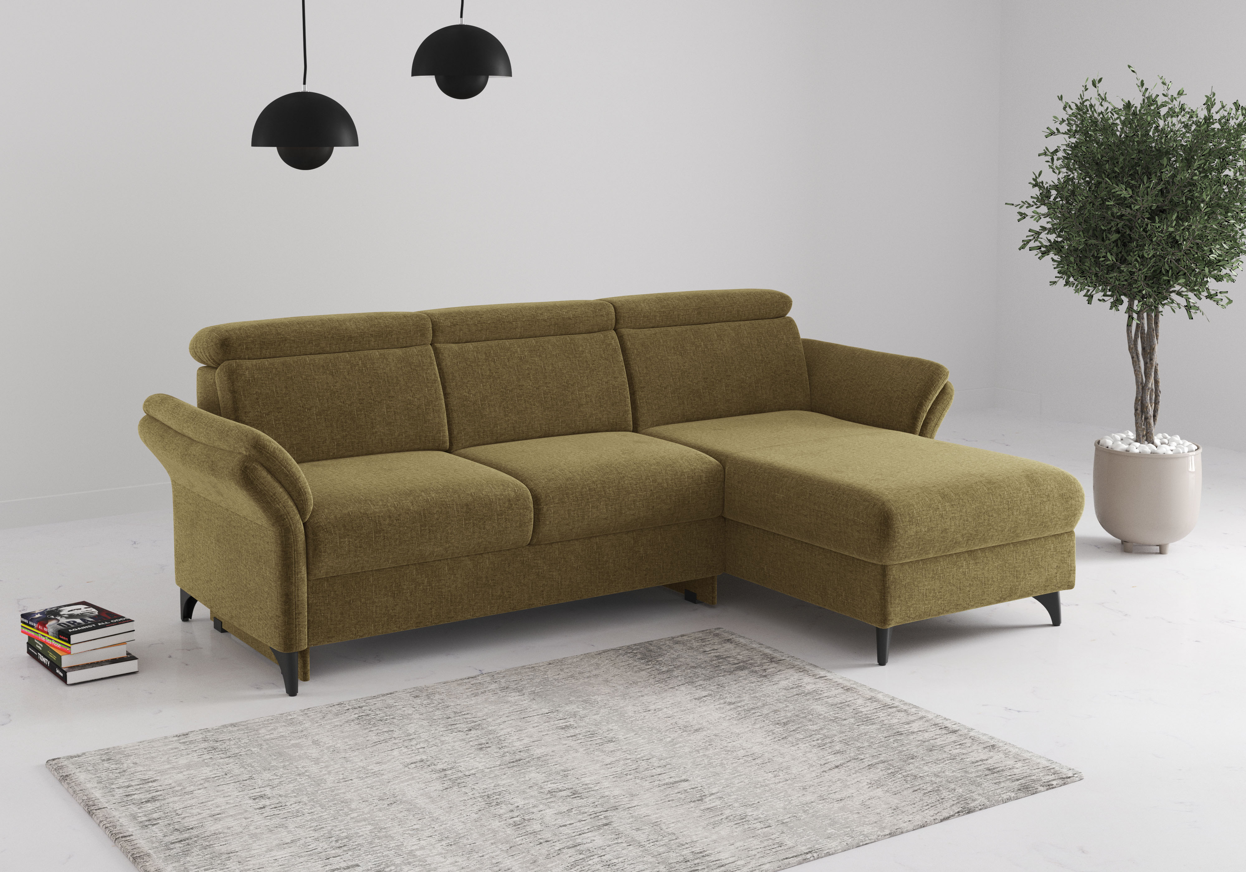 sit&more Ecksofa "Glendale, L-Form" inkl. Kopfteilverstellung,wahlweise mit Vorziehsitz und Bettkasten