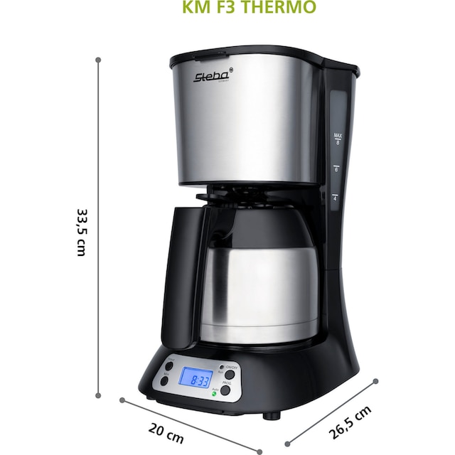 Steba Filterkaffeemaschine »KM F3 THERMO«, 1 l Kaffeekanne,  Permanentfilter, 1x4 | BAUR