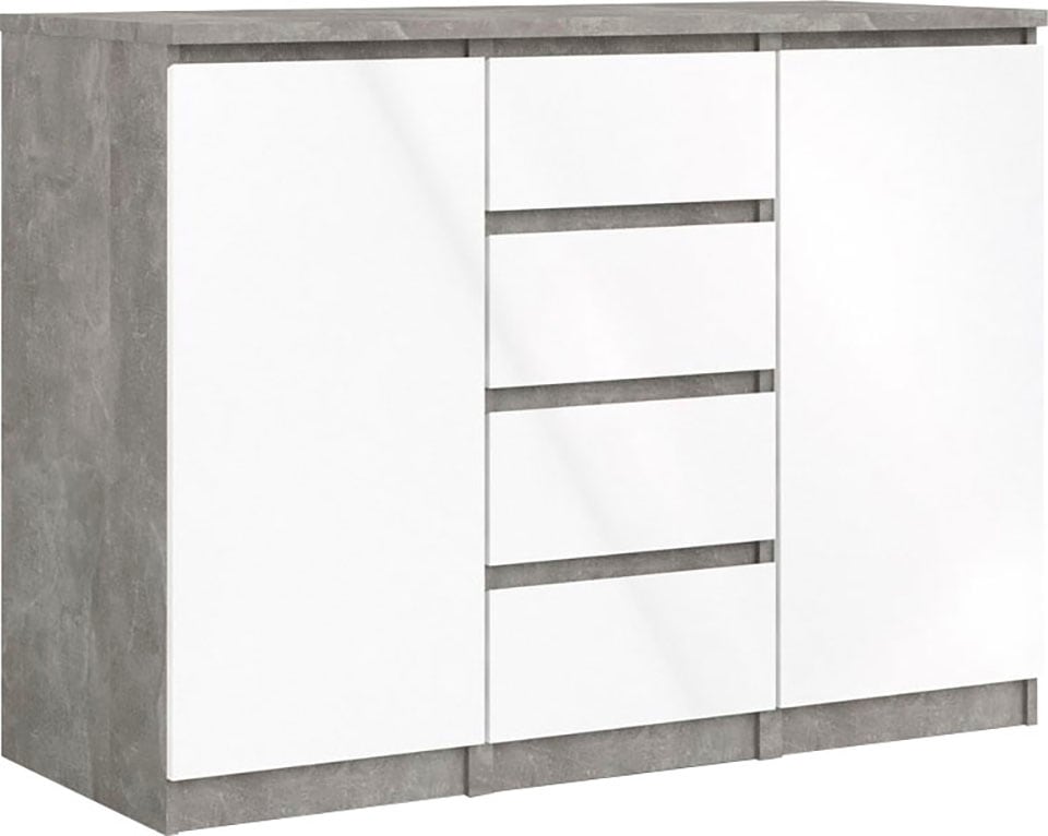 INOSIGN Kommode »Naia«, abgerundeten Schubladenkanten auf Metallgleiter, Breite 120,6 cm
