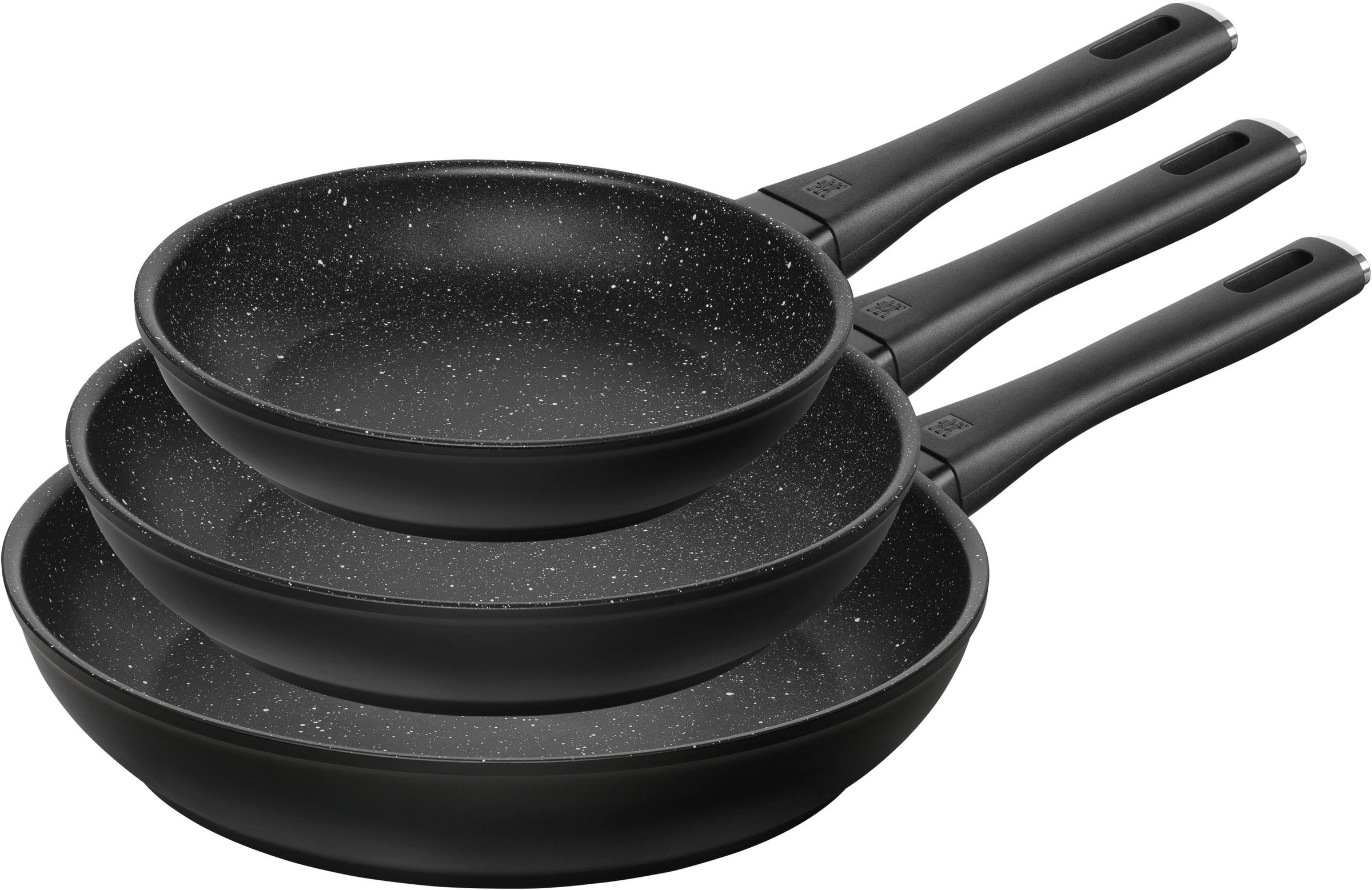 Zwilling Pfannen-Set »Marquina Plus«, Aluminium, (Set, 3 tlg., je 1 Bratpfanne Ø 20 cm, Ø 28 cm, 1x Hochrandpfanne Ø 28 cm), Induktion, (2 Bratpfannen, 1 Hochrandpfanne)