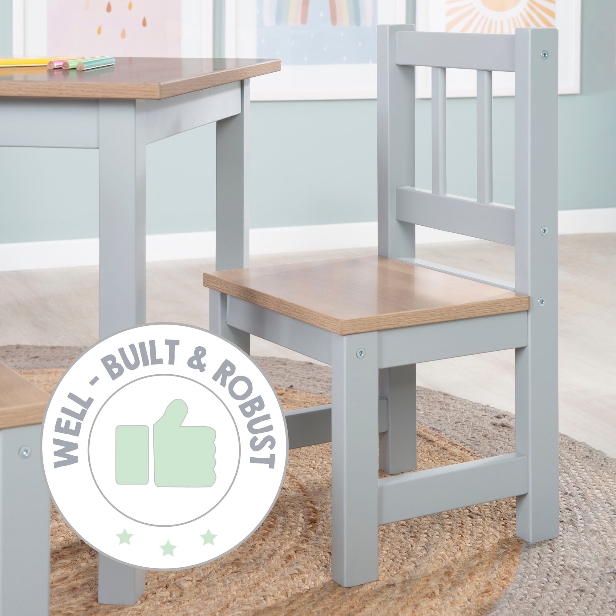 roba® Kindersitzgruppe »Woody, BAUR (3 | Holzdekor/taupe«, tlg.)