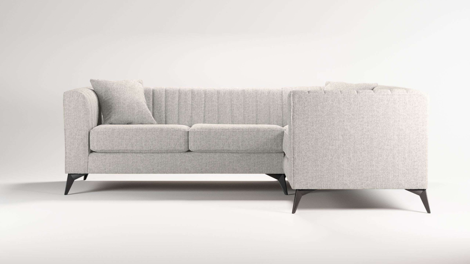 Places of Style Ecksofa MATTHEW B/T/H: 240/167/74 cm, L-Form, Steppung im R günstig online kaufen