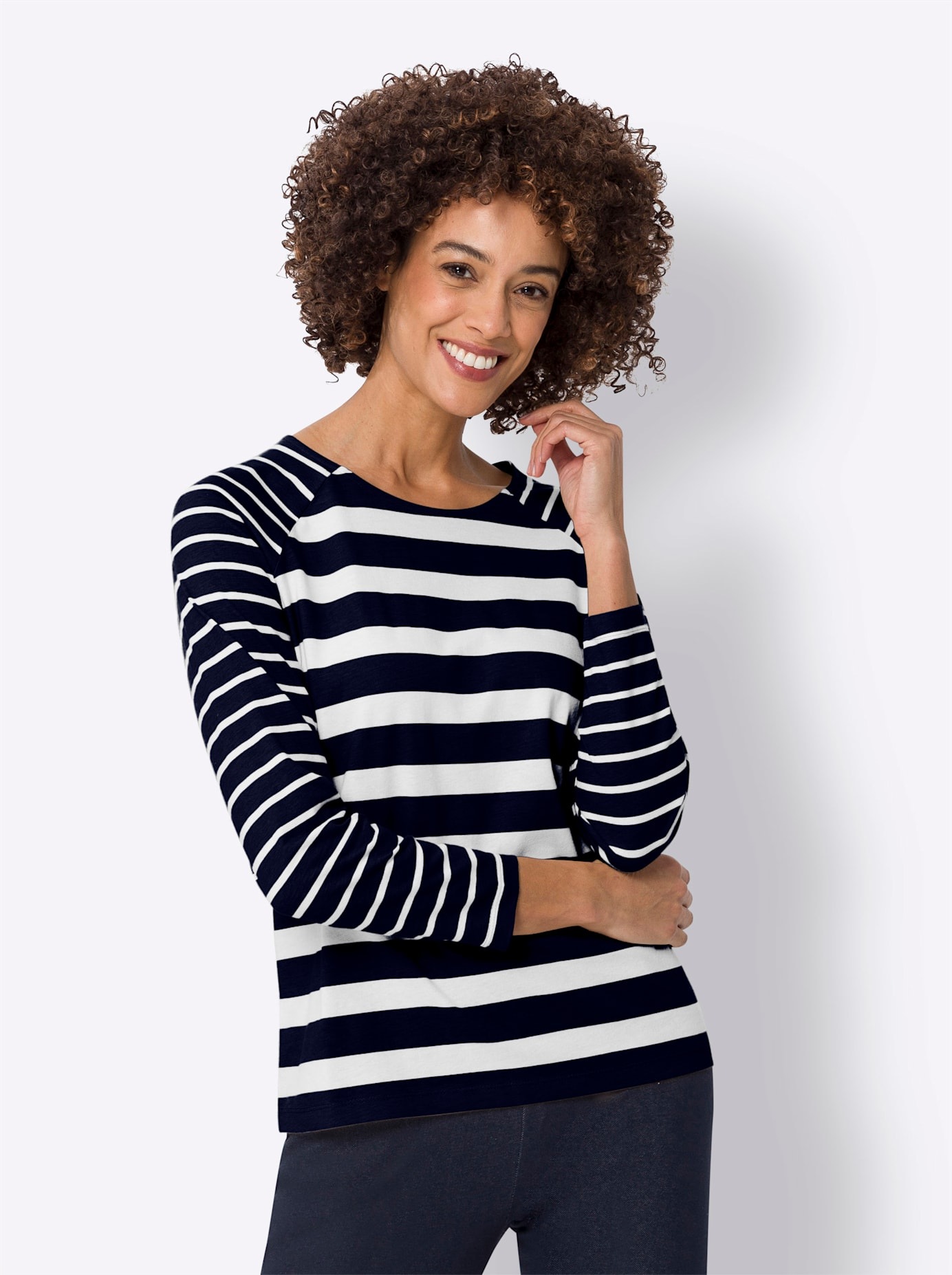 Classic Basics Langarmshirt "Streifenshirt" 1 Stk. tlg. günstig online kaufen