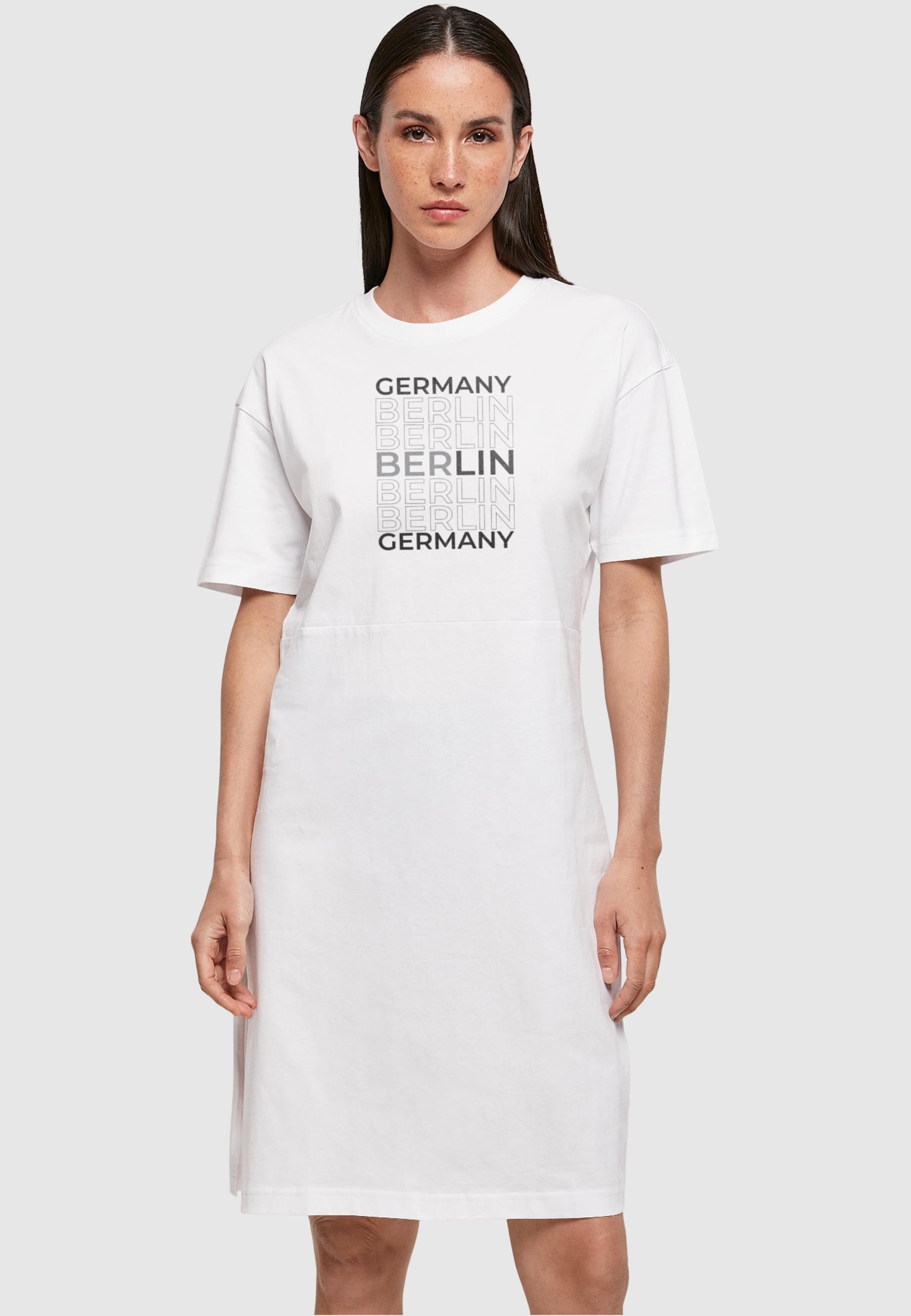 Merchcode Shirtkleid »Merchcode Damen Ladies Berlin Organic Oversized Slit Tee Dress« 1 Stk. tlg.