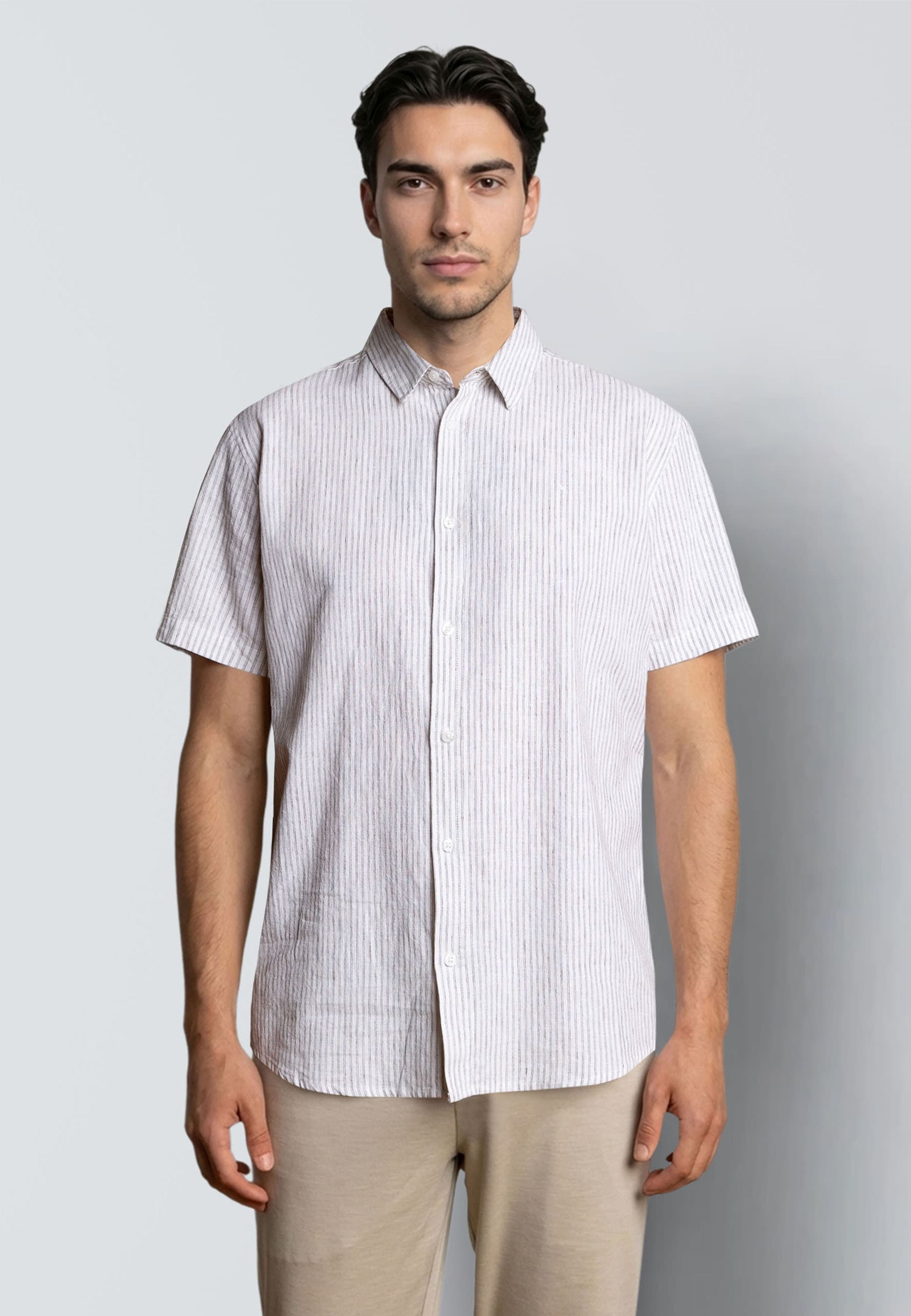 Clean Cut Copenhagen Langarmhemd »Clean Cut Copenhagen Luca Striped S/S Shirt« 1