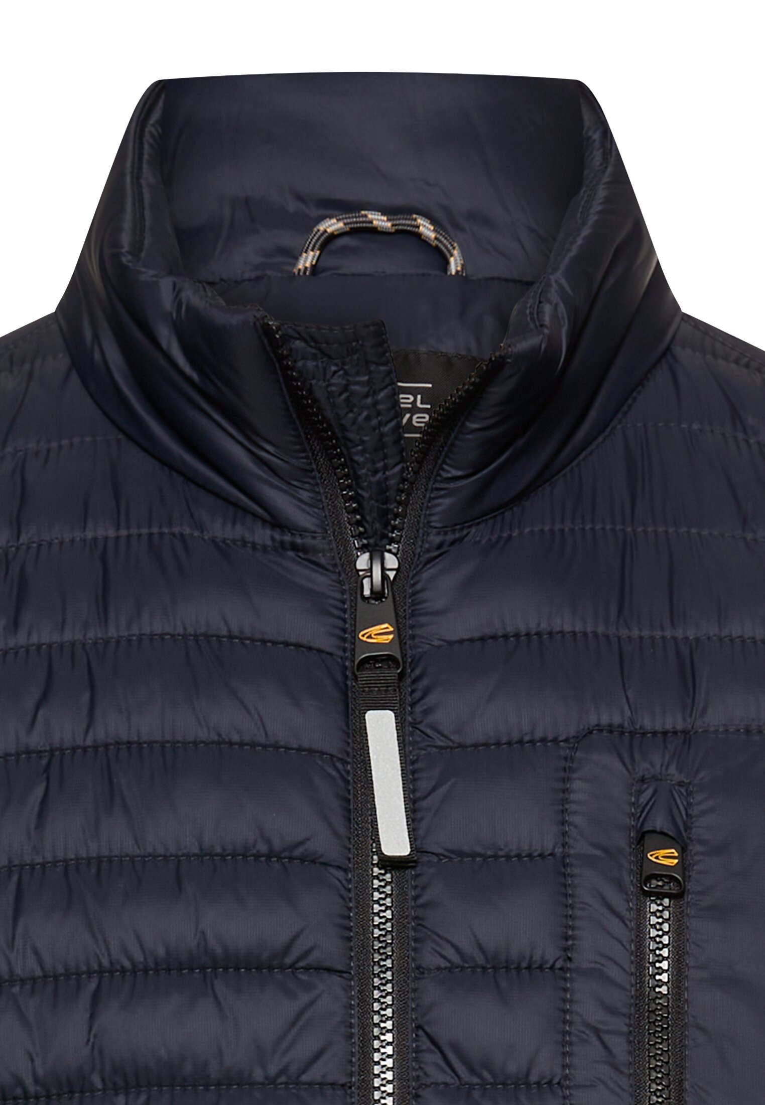 camel active Steppjacke ohne Kapuze mit Stehkragen und Reißverschlusstaschen