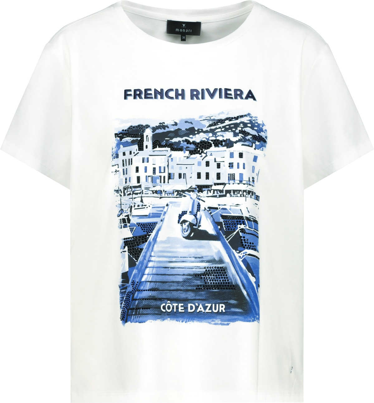 Monari T-Shirt »Shirt French Riviera«, Mit Rundhalsausschnitt