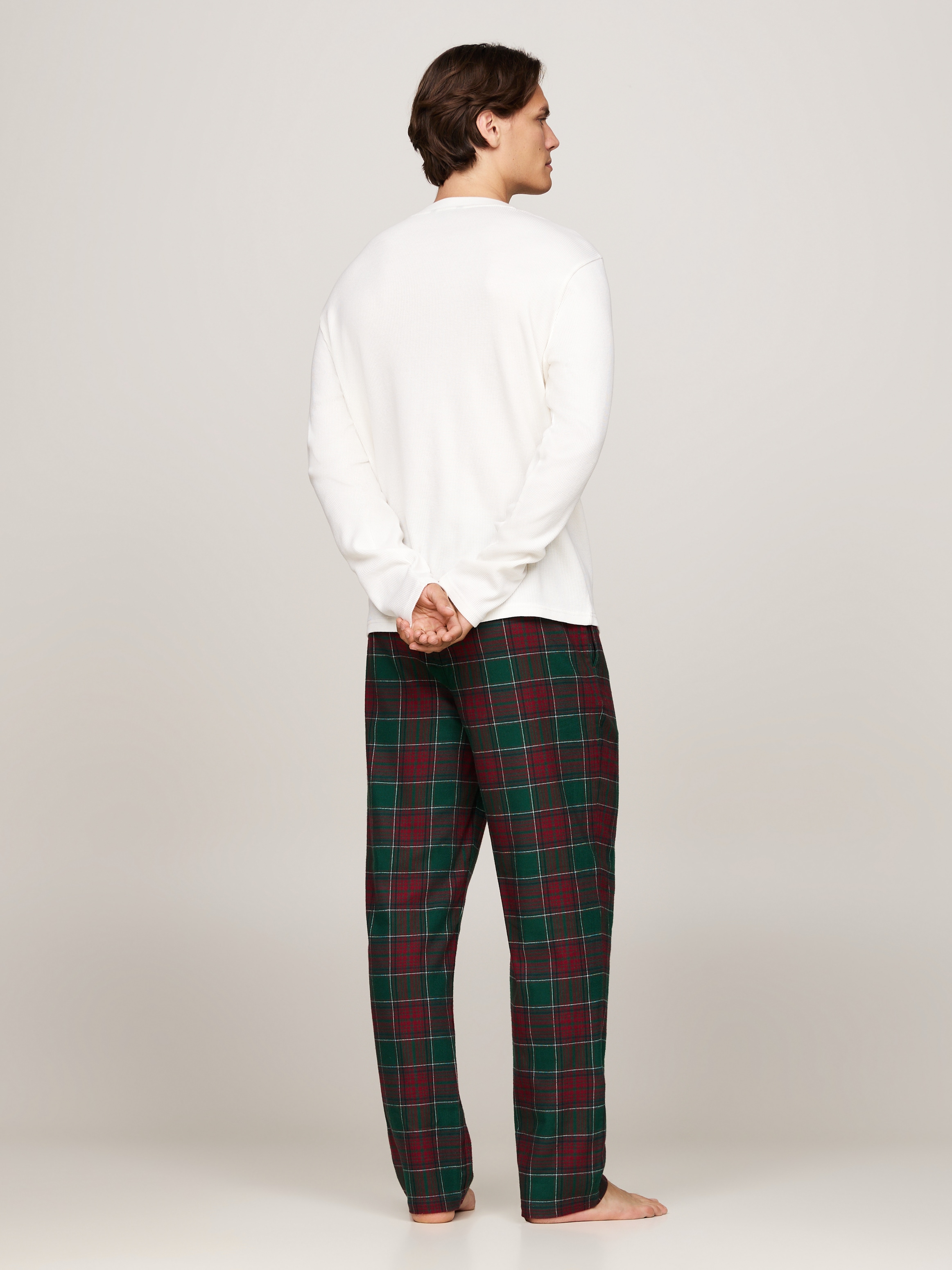 Tommy Hilfiger Underwear Schlafanzug »LS WAFFLE FLANNEL PJ SET«
