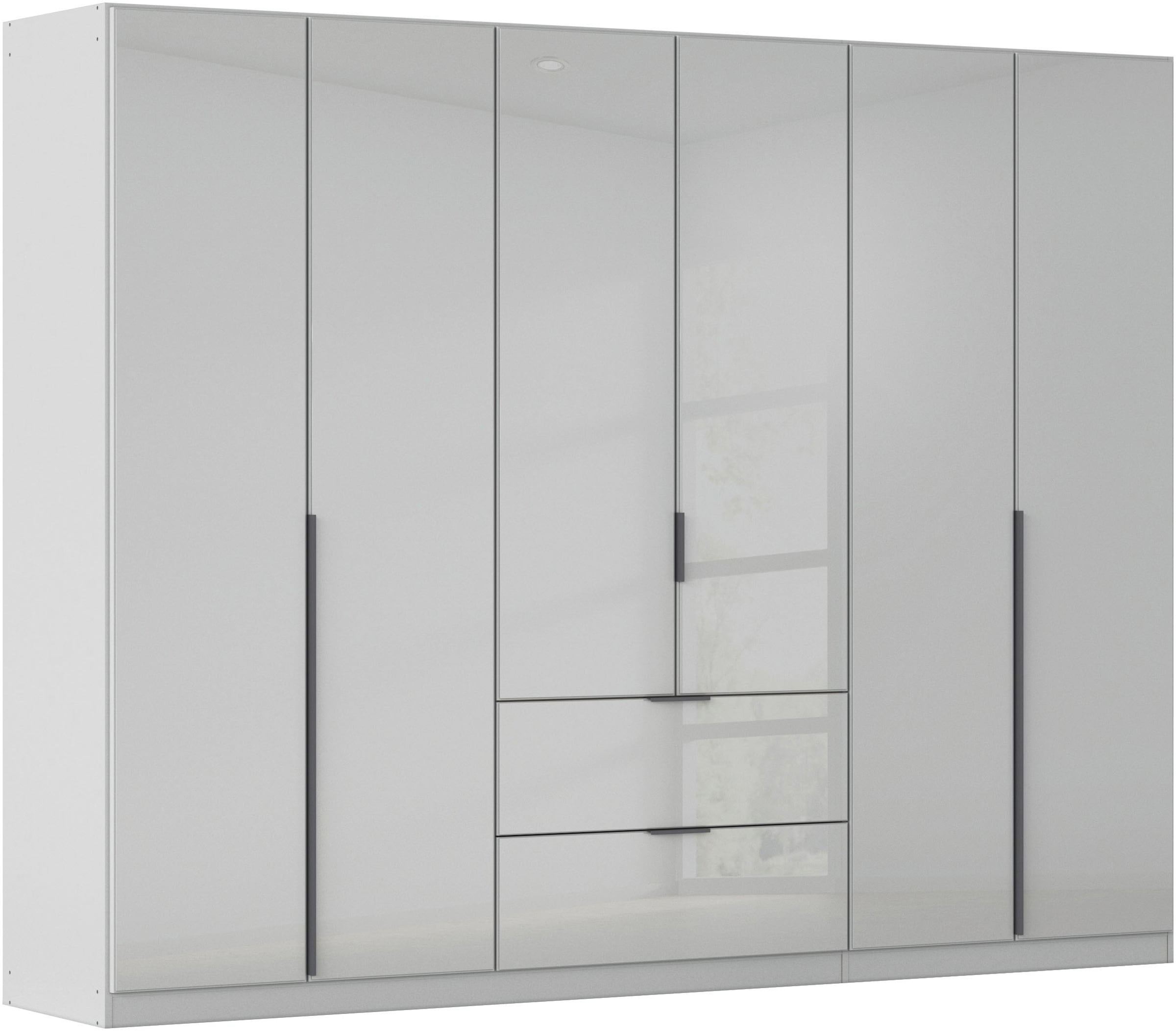 Drehtürenschrank OTTO HOME, B:271cm H:210cm T:54cm, grau, Holzwerkstoff, Schränke, "Kleiderschrank Kleiderschränke Schrank Garderobe AGORDO mit