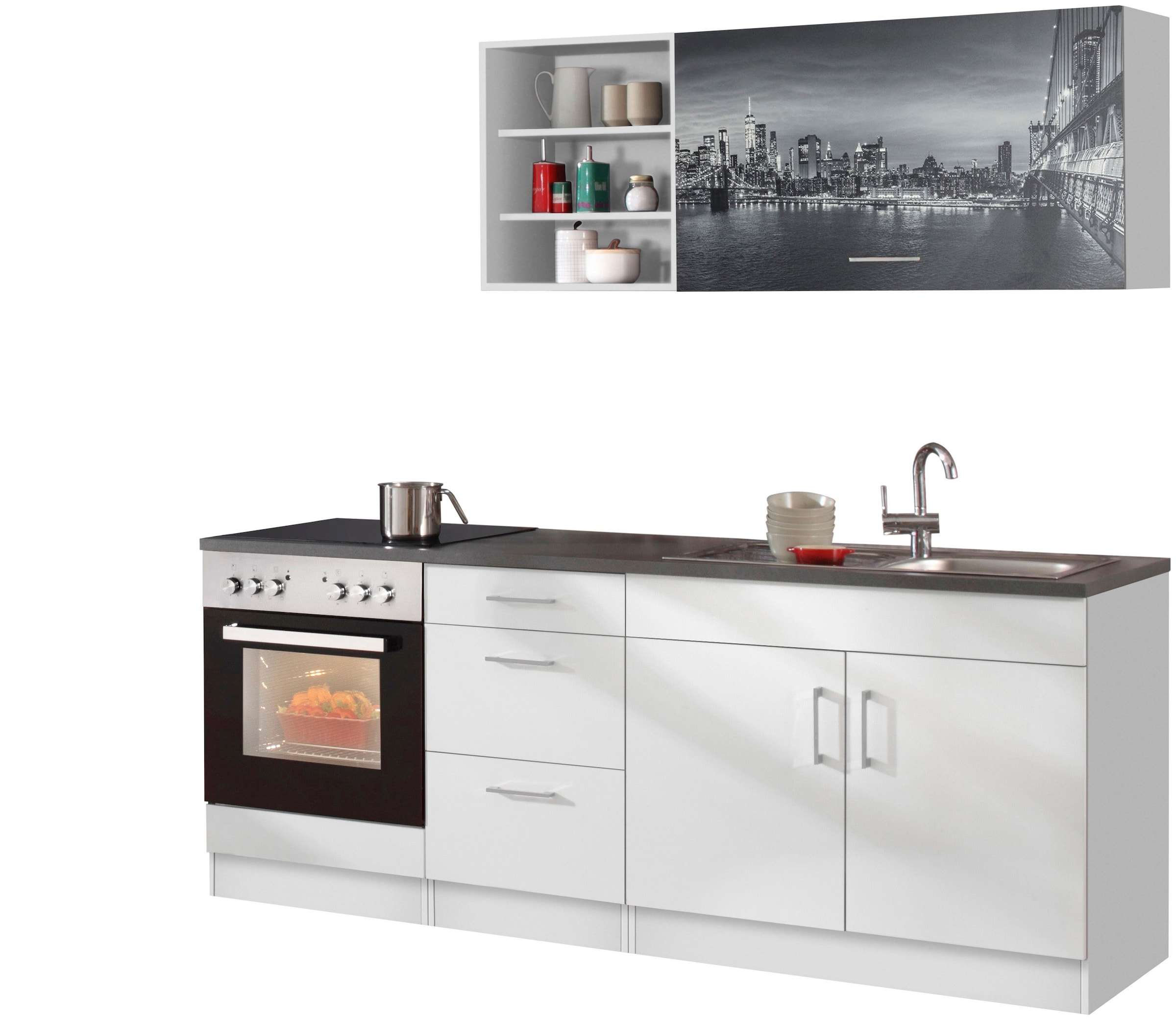 KOCHSTATION Küchenzeile "KS-Paris – Küchen mit einzigartigen Fotomotiven au günstig online kaufen