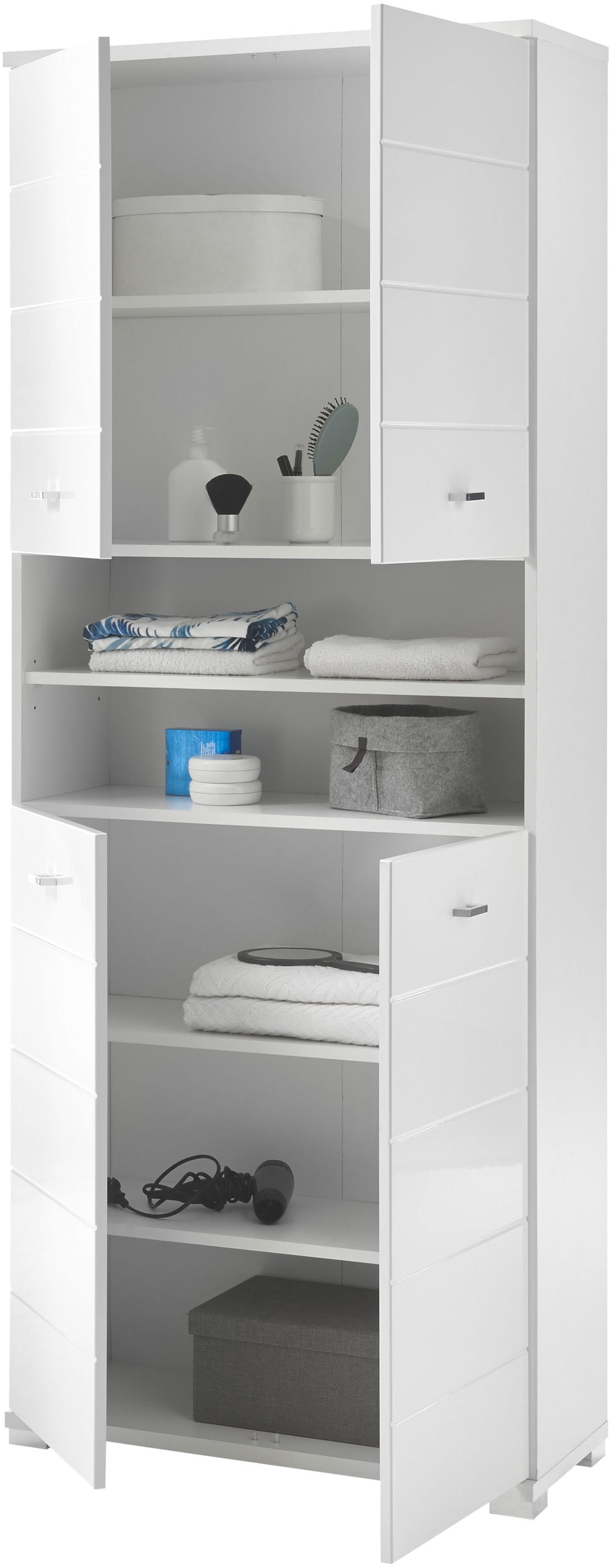 BASIC by Balculina Hochschrank »Pool, Badezimmerschrank BxHxT 76x190x31«, (1 St.), Breite 76cm, Tür L/R montierbar