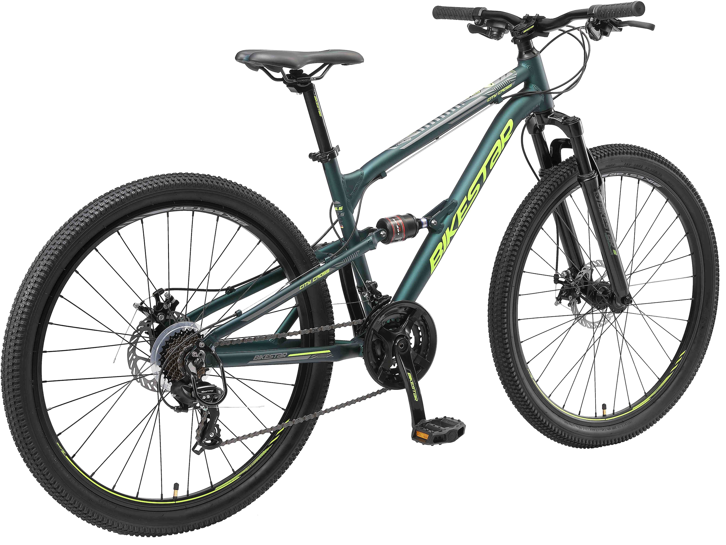 Bikestar Mountainbike 21 Gang Shimano RD-TY300 Schaltwerk Kettenschaltung für Damen und Herren, Kettenschaltung