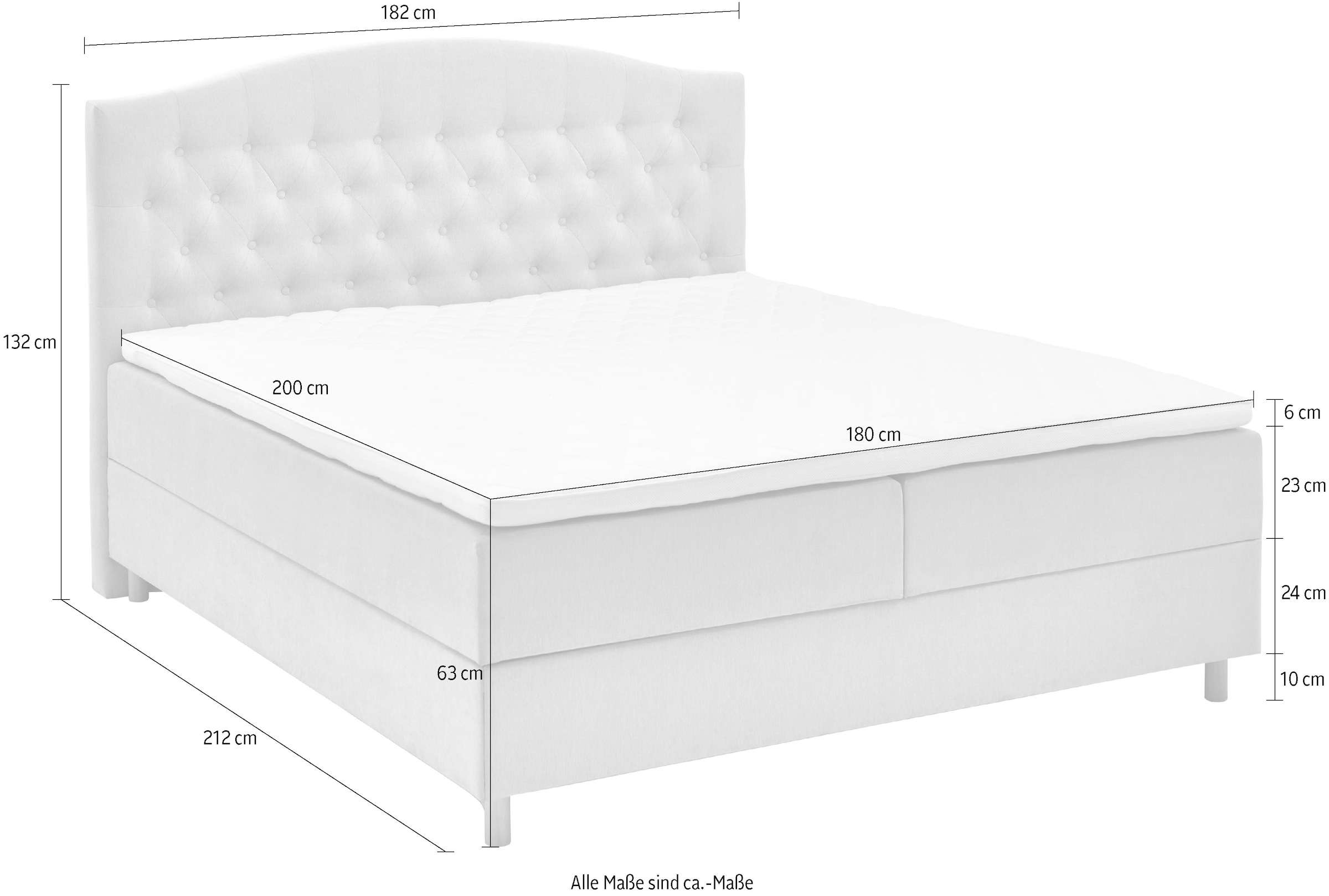 Home affaire Boxbett »Piemont«, mit Bettkasten und Topper