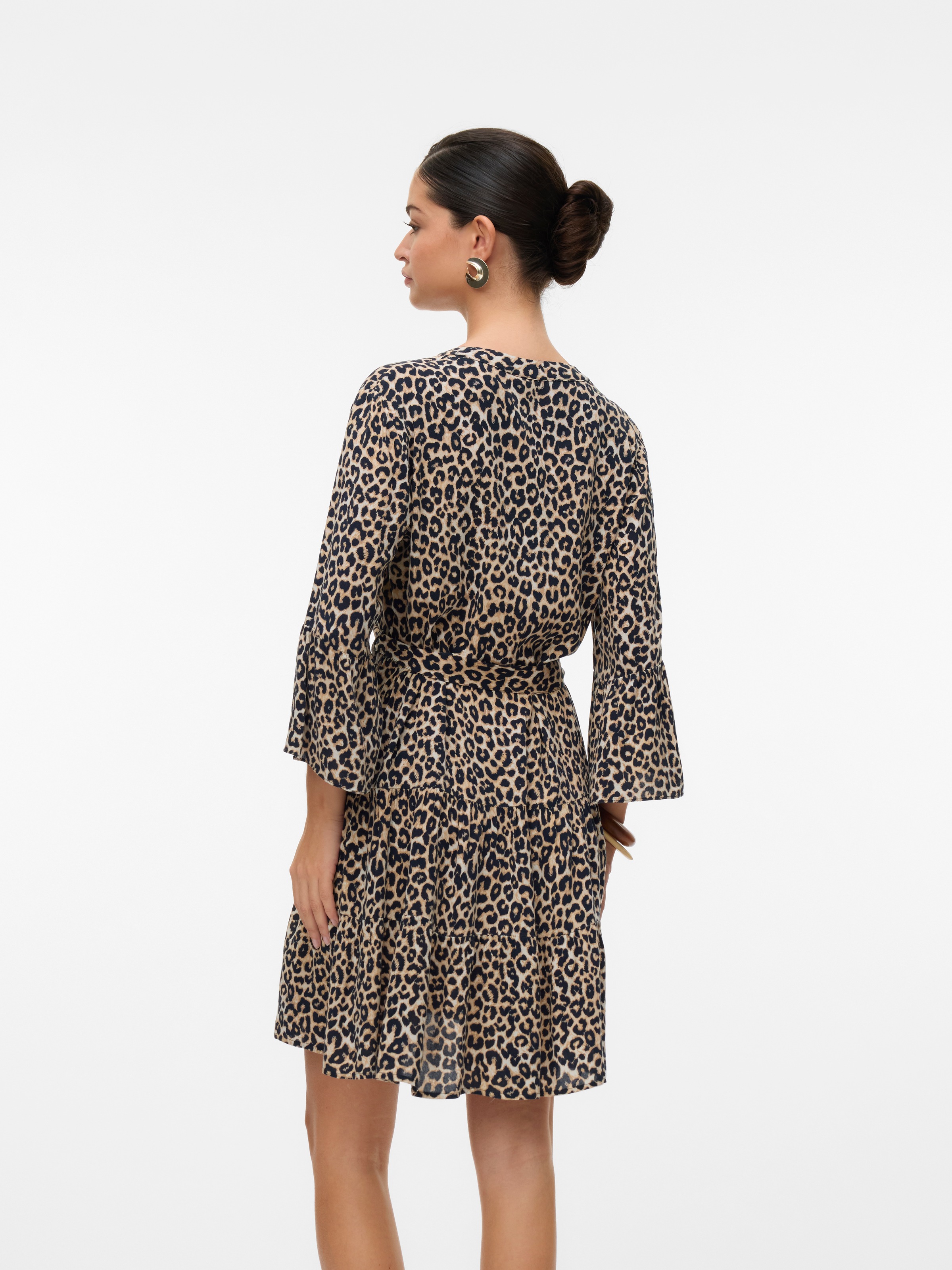Vero Moda Tunikakleid "VMMELBA 3/4 SHORT BELT DRESS WVN GA NOOS", mit Volan günstig online kaufen