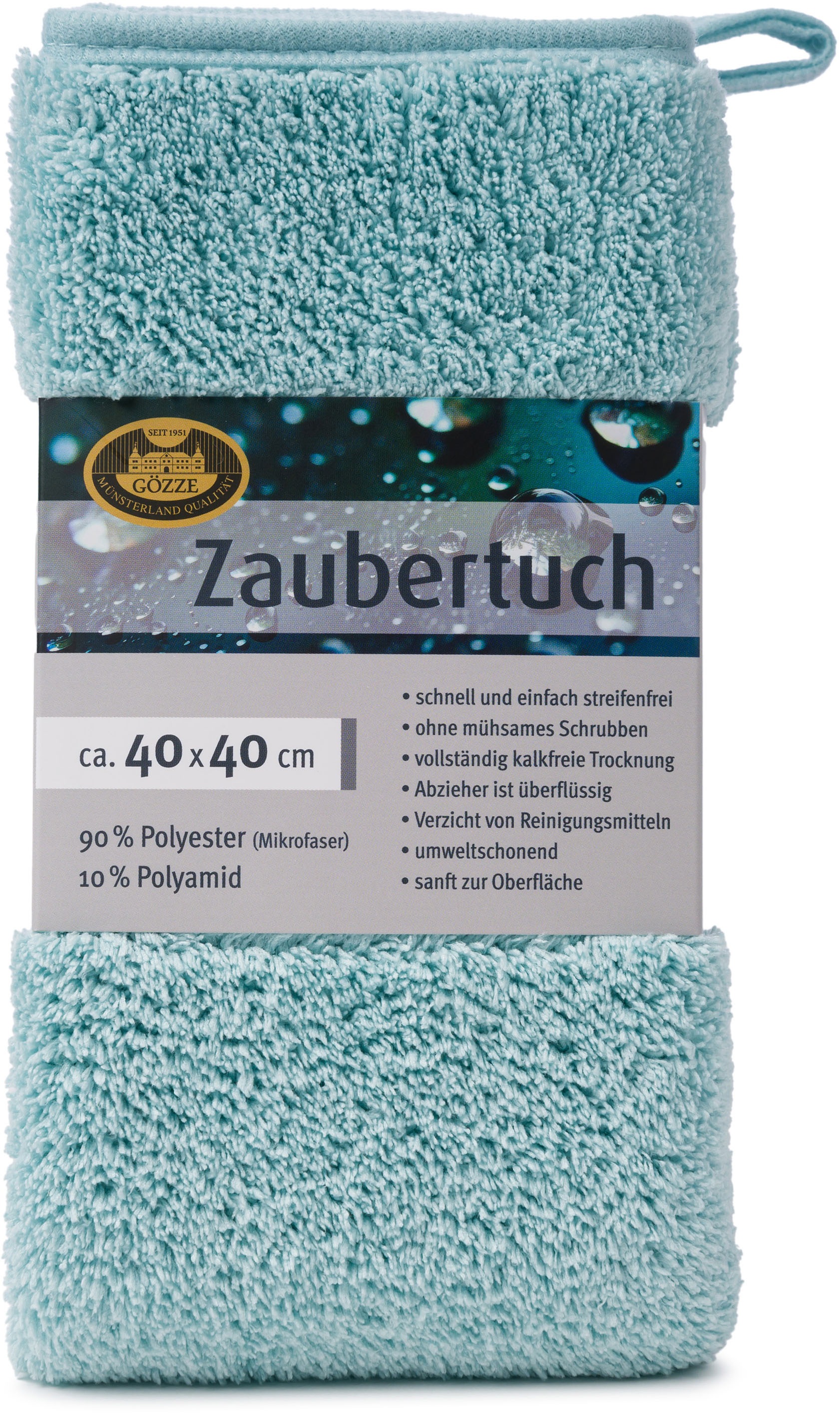 Gözze Mikrofasertuch »Zaubertuch«, Mikrofaser, 40 cmx40 cm, (Set, 2 St.), hohe Wasseraufnahme, extrem saugstark, zum reinigen und trocknen