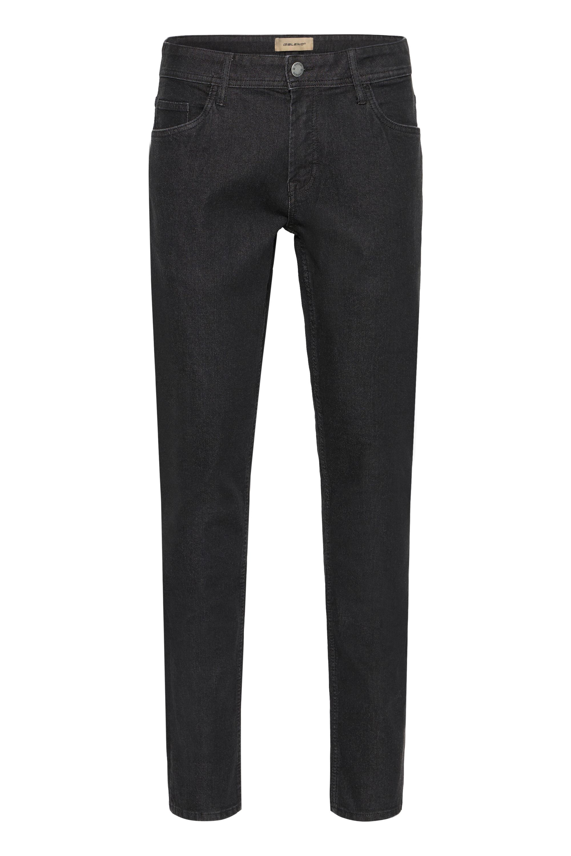 Slim-fit-Jeans BLEND "BHZillo", Herren, Gr. 34, Länge 34, denim schwarz, Denim/Jeans, 68% Baumwolle, 27% Polyester, 3% Viskose, 2% Elasthan, unifarben, normal lang, Jeans Slim-fit-Jeans, Jeanshose mit normalem Bund und schmalem Bein - Twister Fit