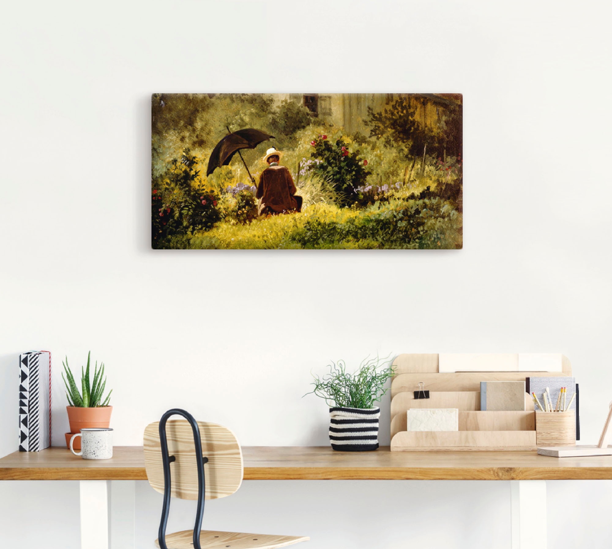 Artland Leinwandbild "Der Maler im Garten" Mann 1 Stk. tlg. auf Holzrahmen günstig online kaufen