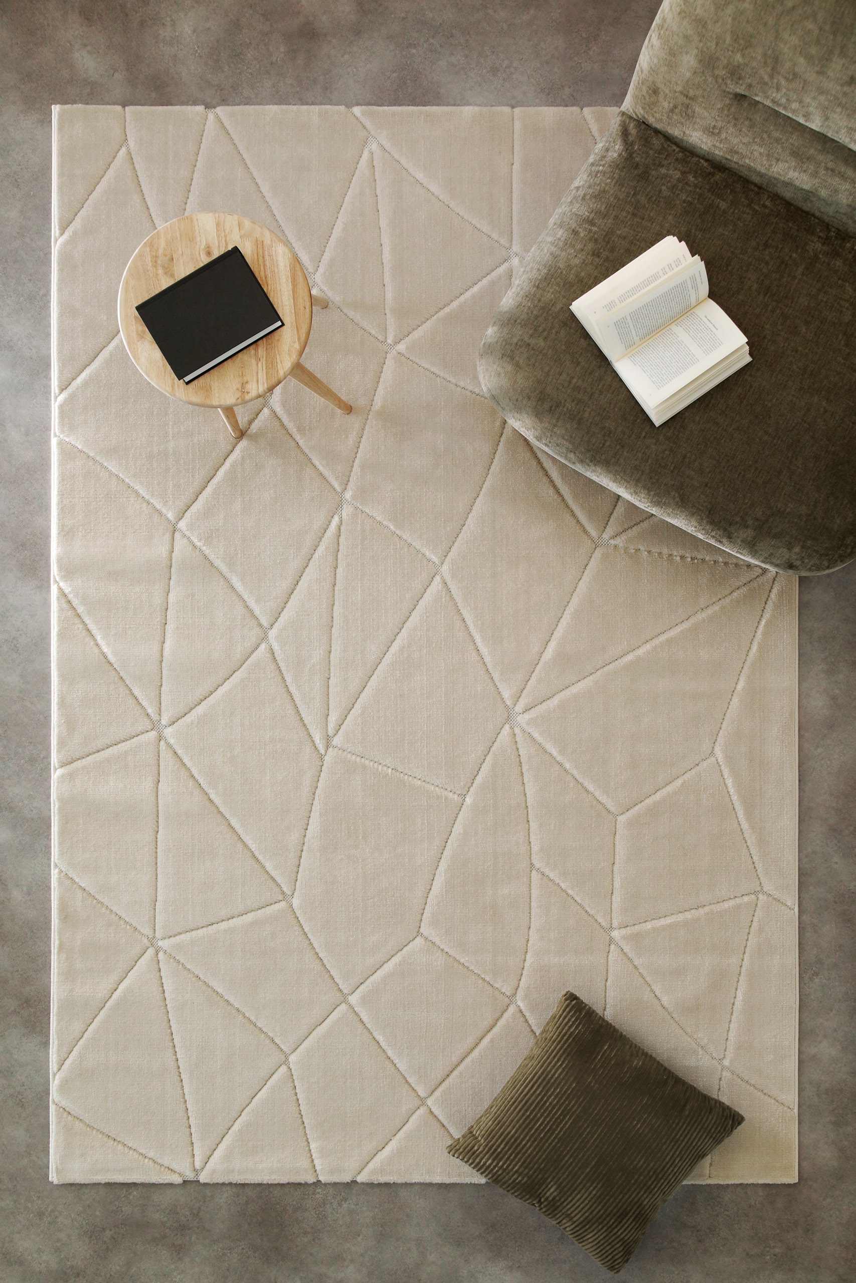 Wecon home Teppich »Unplugged, auch in quadratischer Form«, rechteckig, 10 mm Höhe, Kurzflor, Hoch Tief Struktur, gewebt, Wohnzimmer, Schlafzimmer, modern