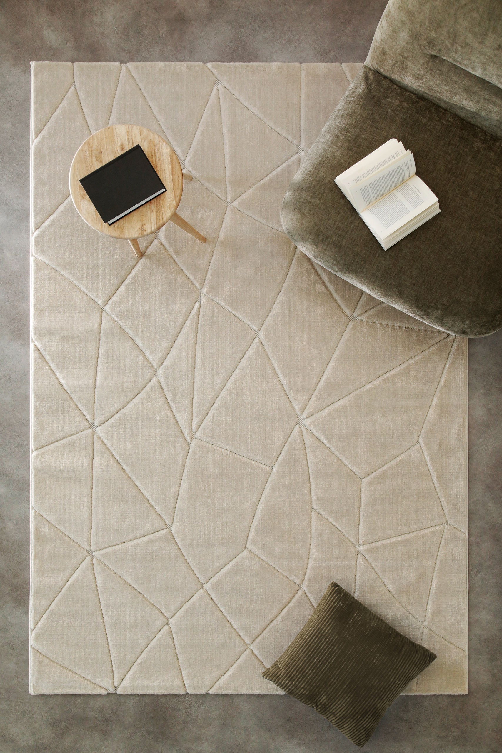 Thumbnail - Wecon home Teppich "Unplugged, auch in quadratischer Form" rechteckig 10 mm Höhe Kurzflor, Hoch Tief Struktur, gewebt, W...