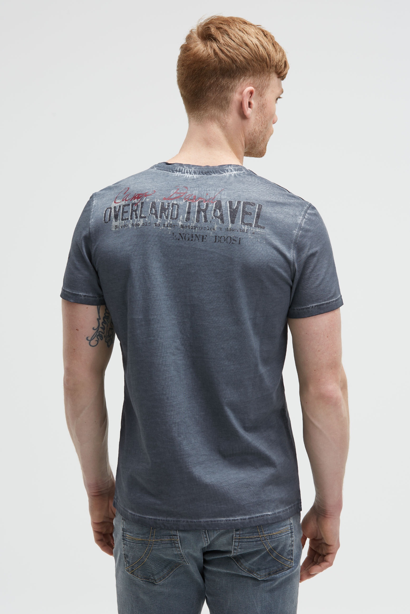 CAMP DAVID Rundhalsshirt, mit Kontrastnähten