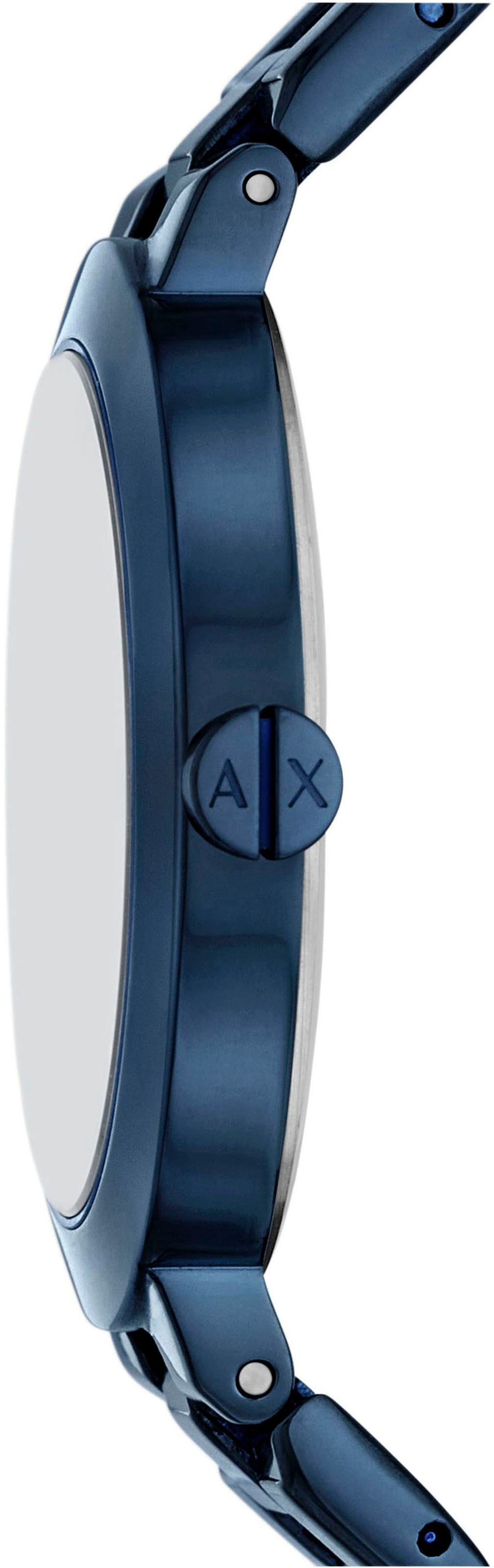 ARMANI EXCHANGE Quarzuhr, Armbanduhr, Damenuhr, Edelstahlarmband, analog, Glassteine