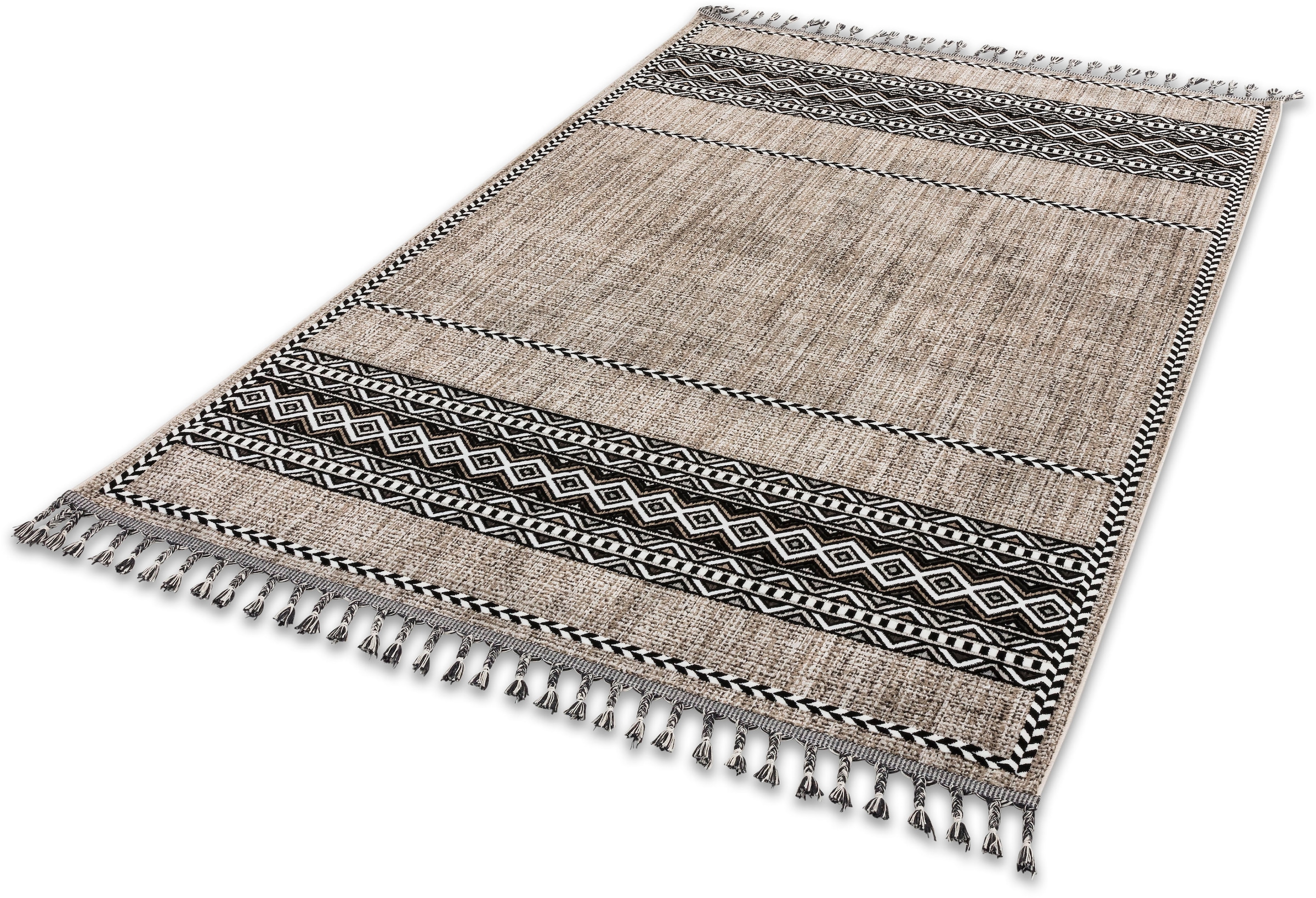 ASTRA Teppich »Ravenna 6634 225«, rechteckig, eleganter Kurzflorteppich mit  Fransen bestellen | BAUR