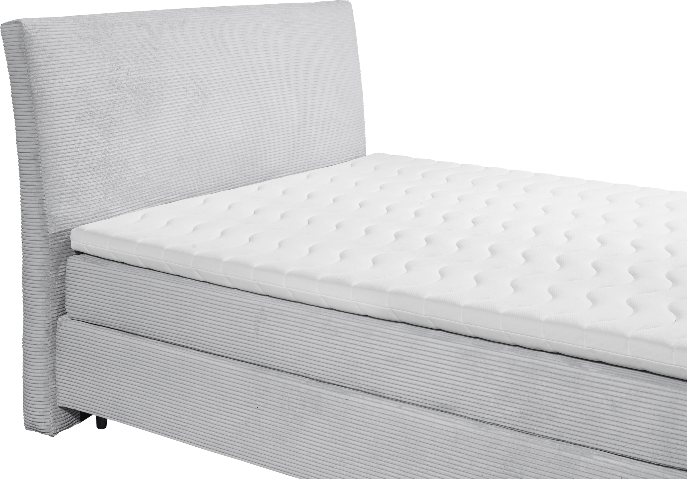 ED EXCITING DESIGN Boxspringbett »Marbella«, Duo-Matratze- harte Kokosmatte, weiche Filzabdeckung, Matratzenhülle
