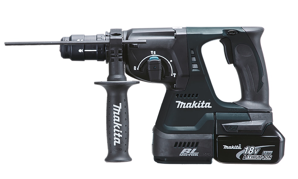 Makita Akku-Kombibohrhammer »DHR243RTJB«, SDS-PLUS, mit 2 Akkus 18V/5Ah, Ladegerät, Koffer und Zubehör