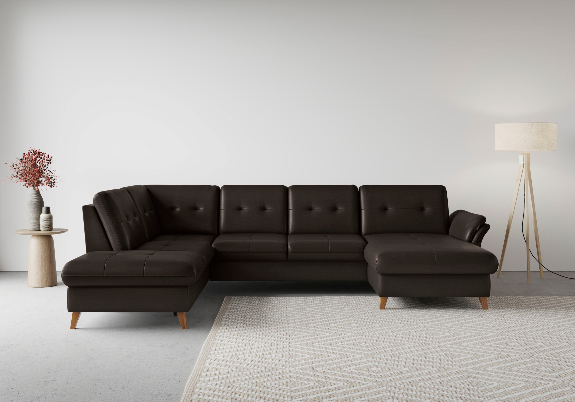 sit&more Wohnlandschaft "Göteborg" inkl. Sitztiefenverstellung, wahlweise mit Bettfunktion & Bettkasten
