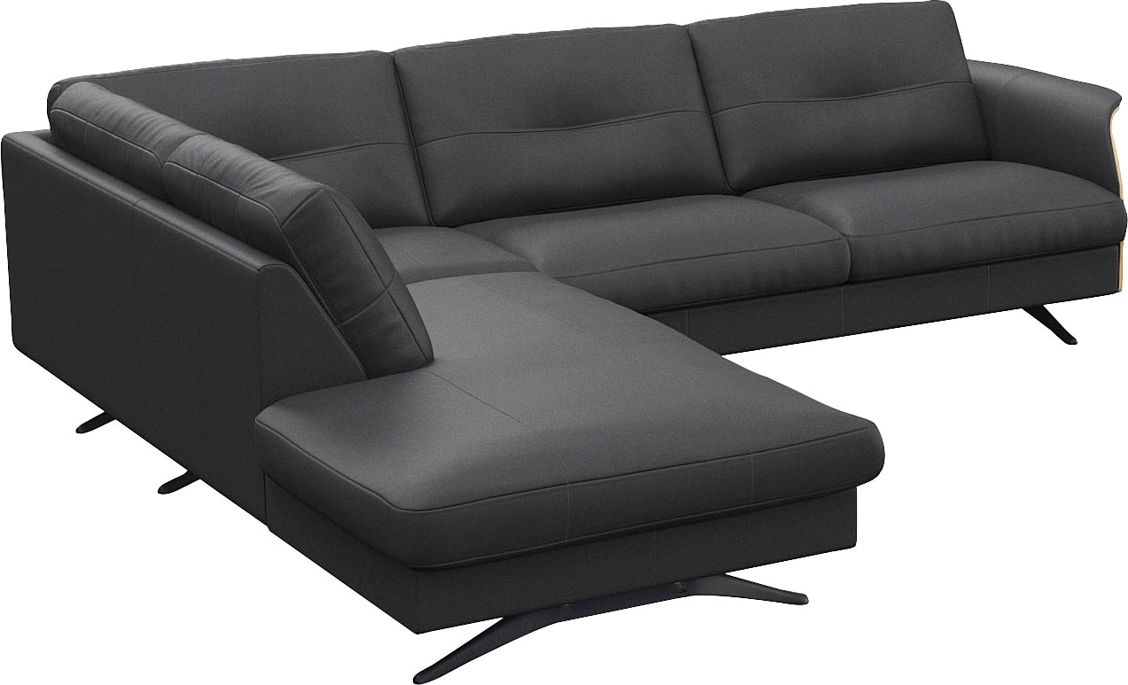 FLEXLUX Ecksofa »Glow bequem und komfortabel durch hochwertigen Sitzaufbau, L-Form«, Skandinavisches Design, In hochwertiger Verarbeitung